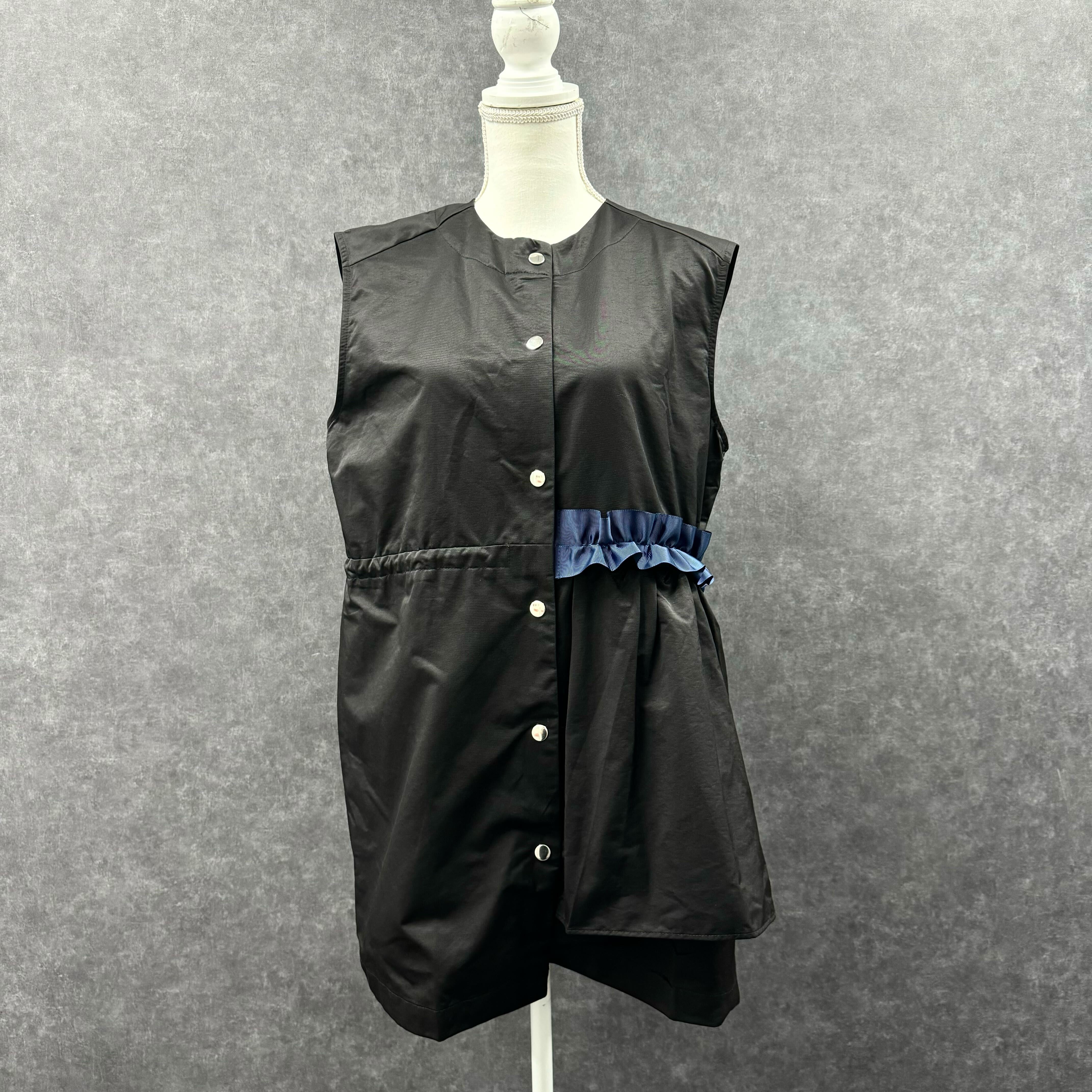 ハーフラインフリルベスト ブラック※10/21迄に順次発送予定