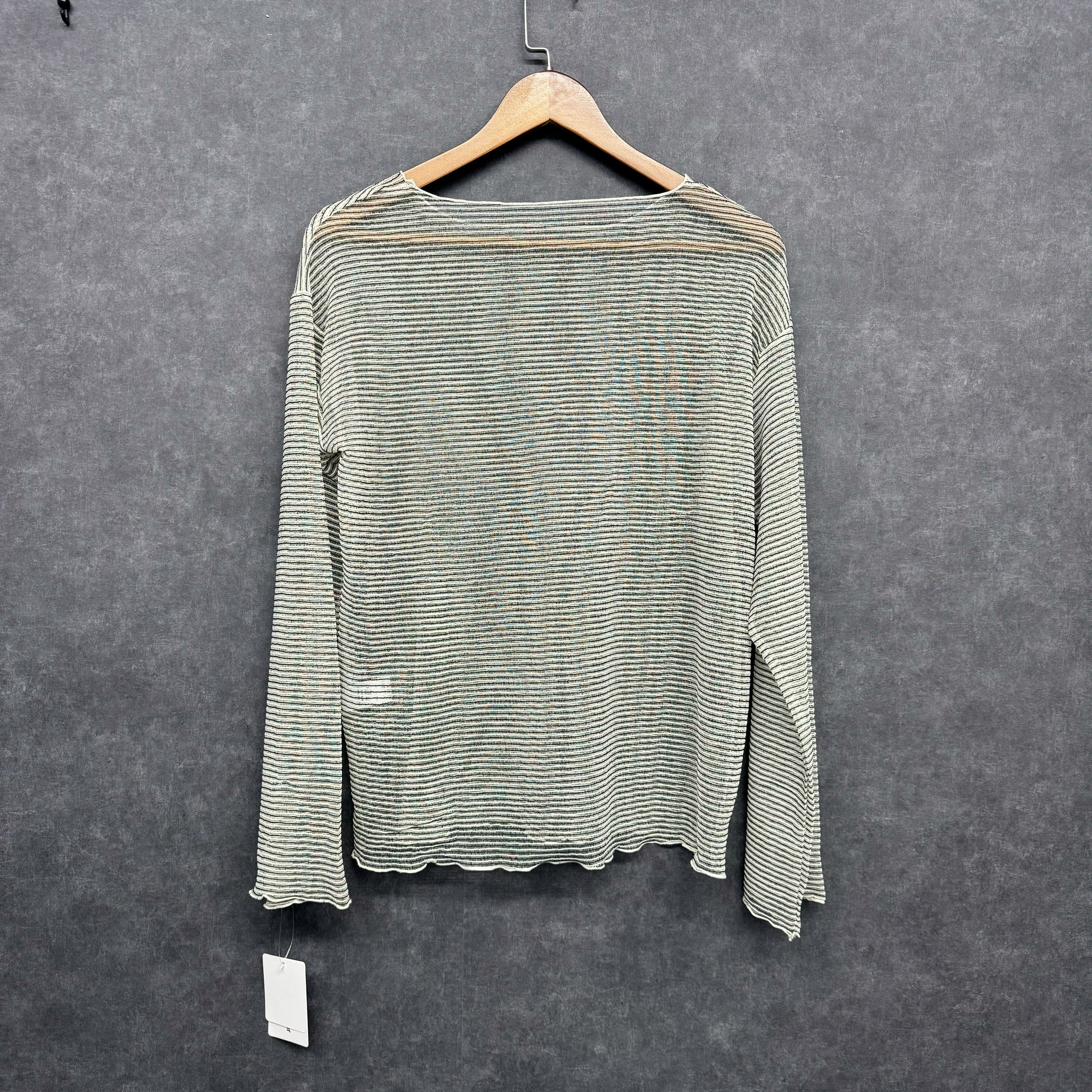 【在庫5点以下】ボーダーシアーロンT ライトグリーン※4/15迄に順次発送予定