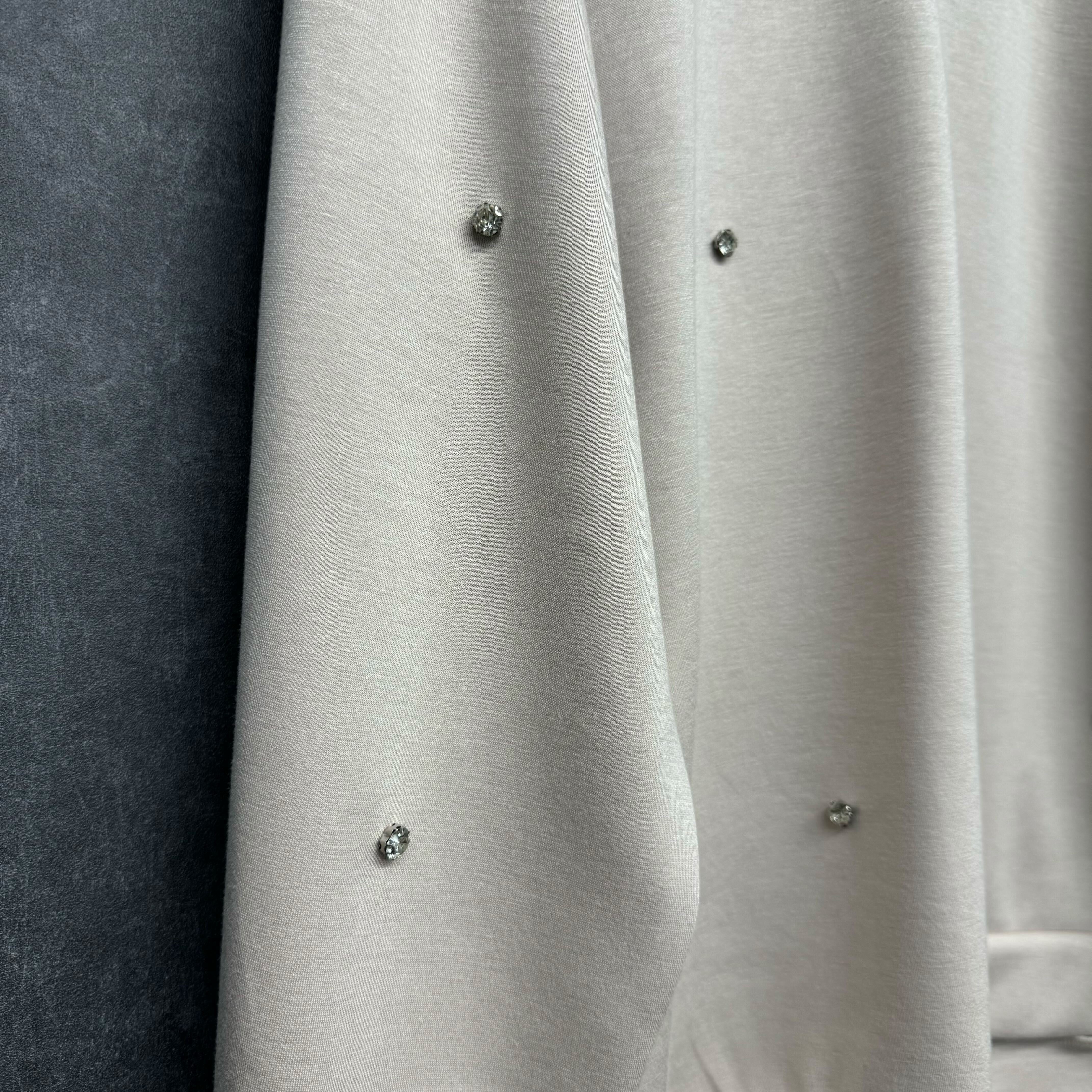 ビジュー付きプルオーバー ピンクベージュ※10/28迄に順次発送予定