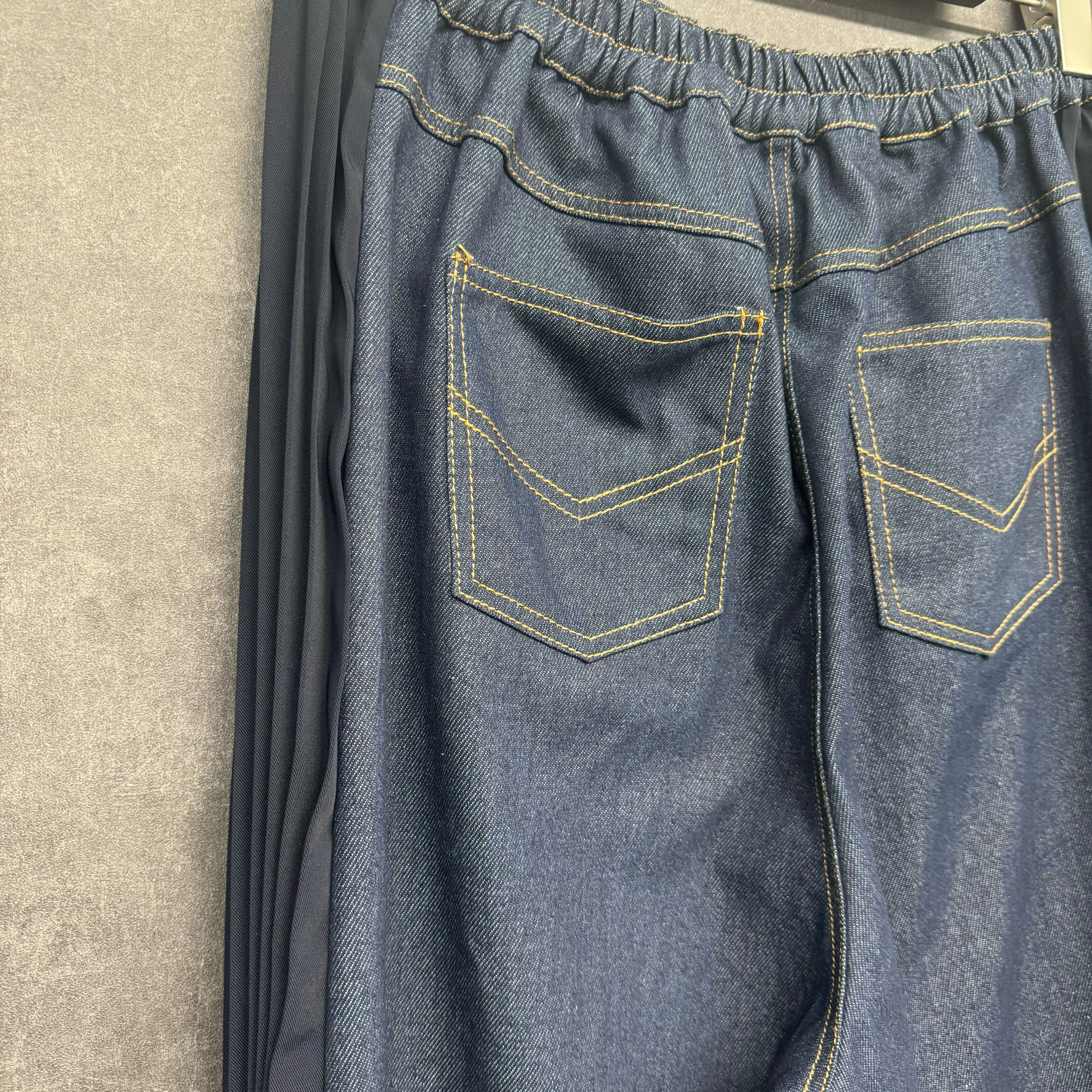 サイドプリーツデニム ネイビー ※5/28~6/3迄に順次発送予定