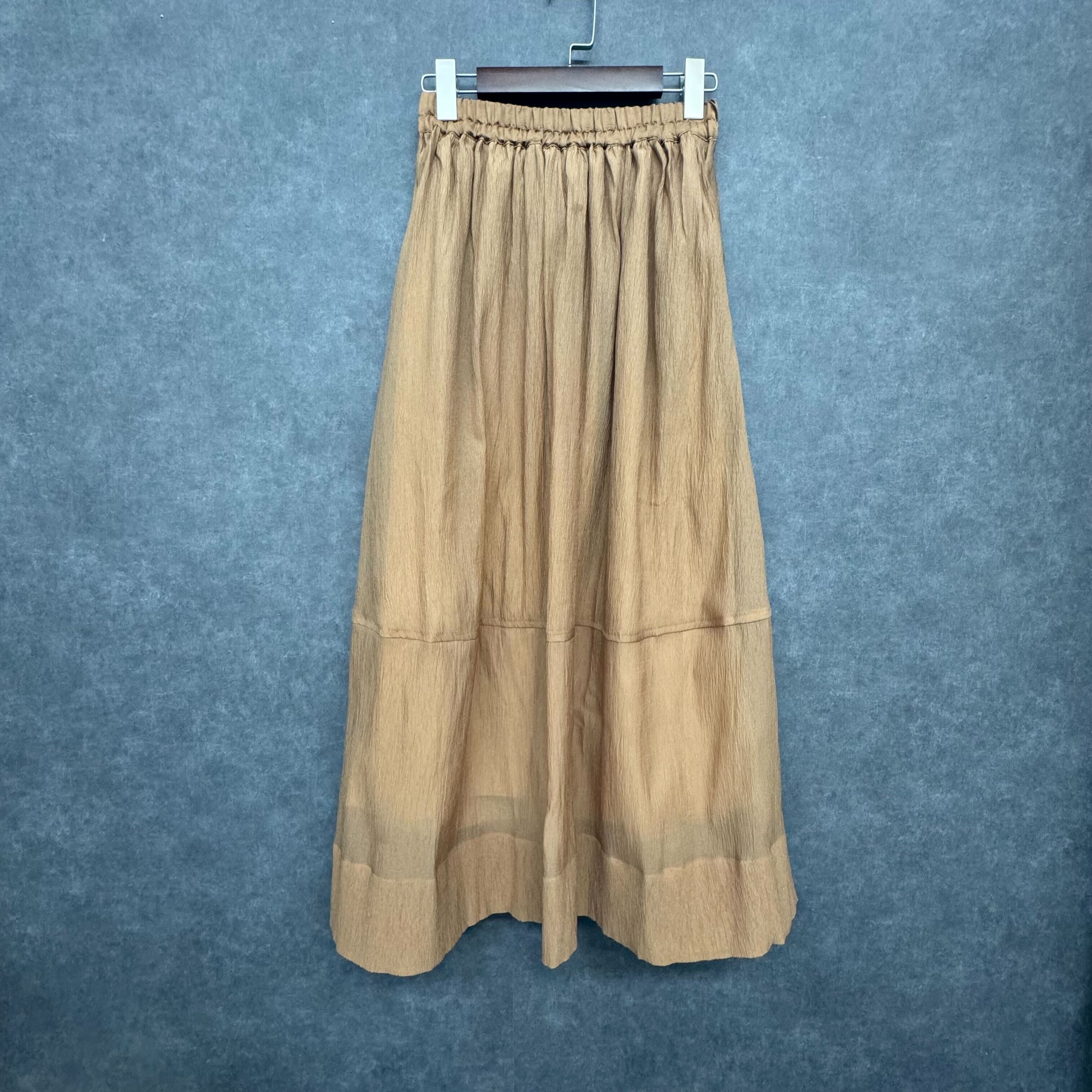 シアーギャザースカート モカ ※11/18迄に順次発送予定