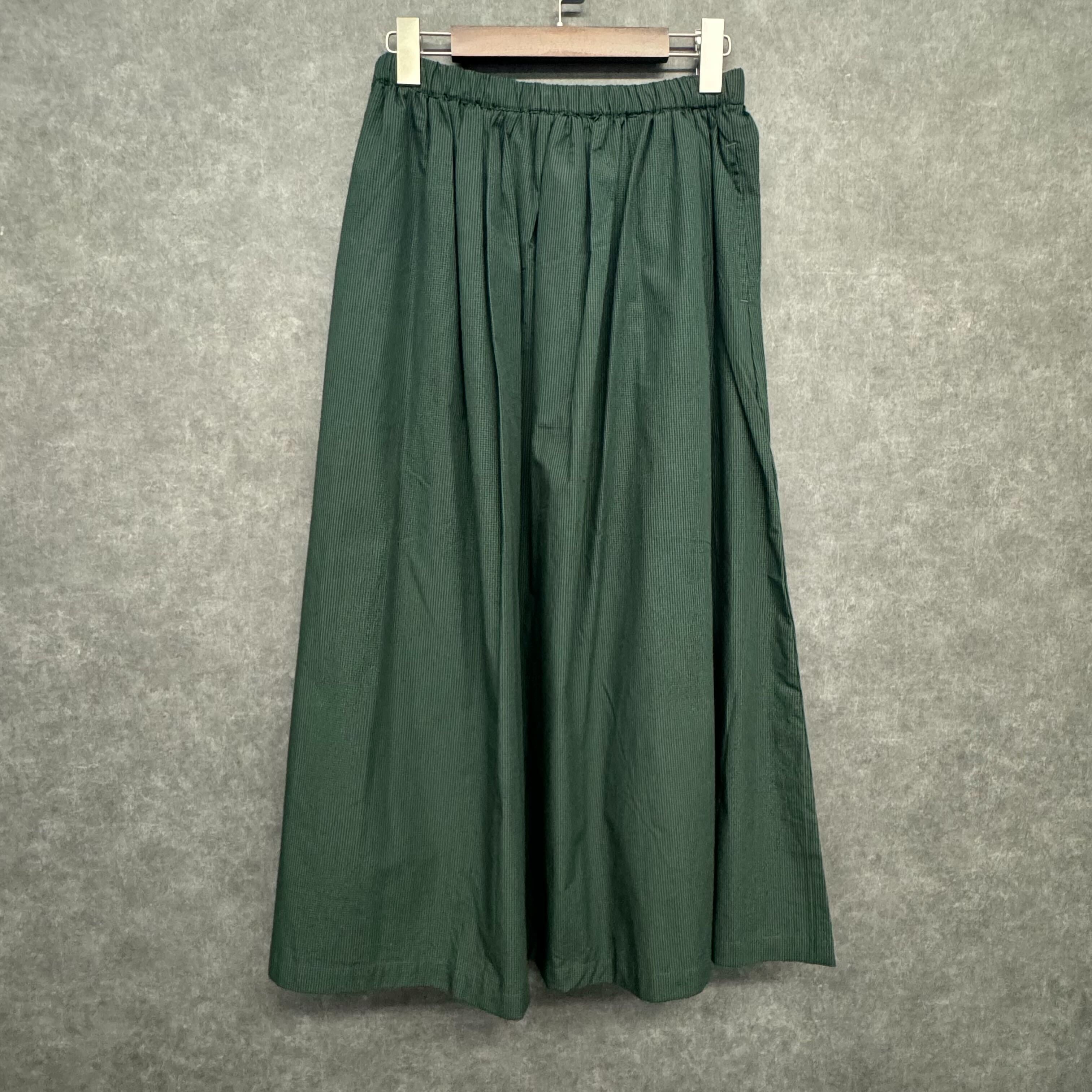 ギンガムチェックギャザースカート グリーン ※10/28迄に順次発送予定