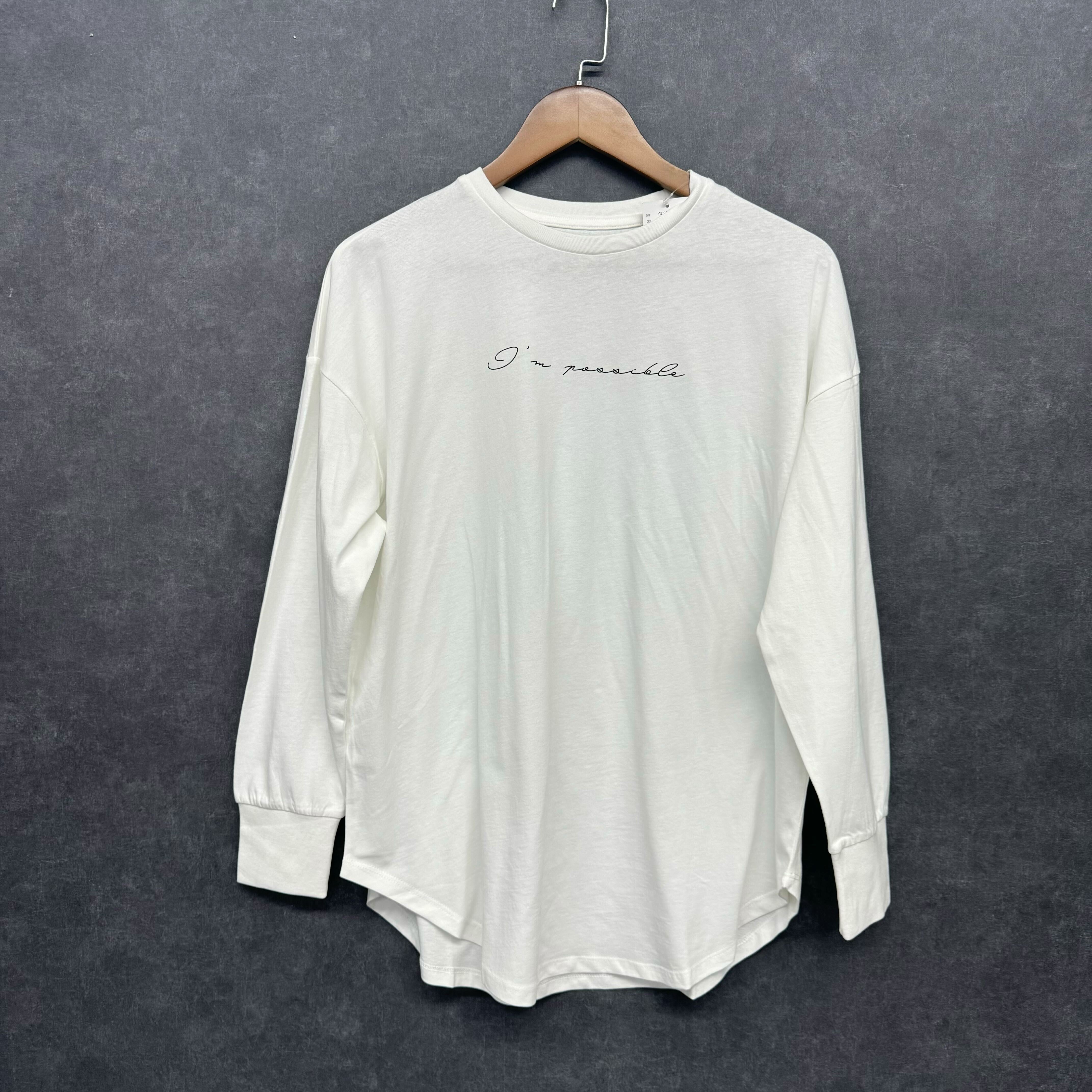 筆記体ロゴカットソー オフホワイト ※10/28迄に順次発送予定