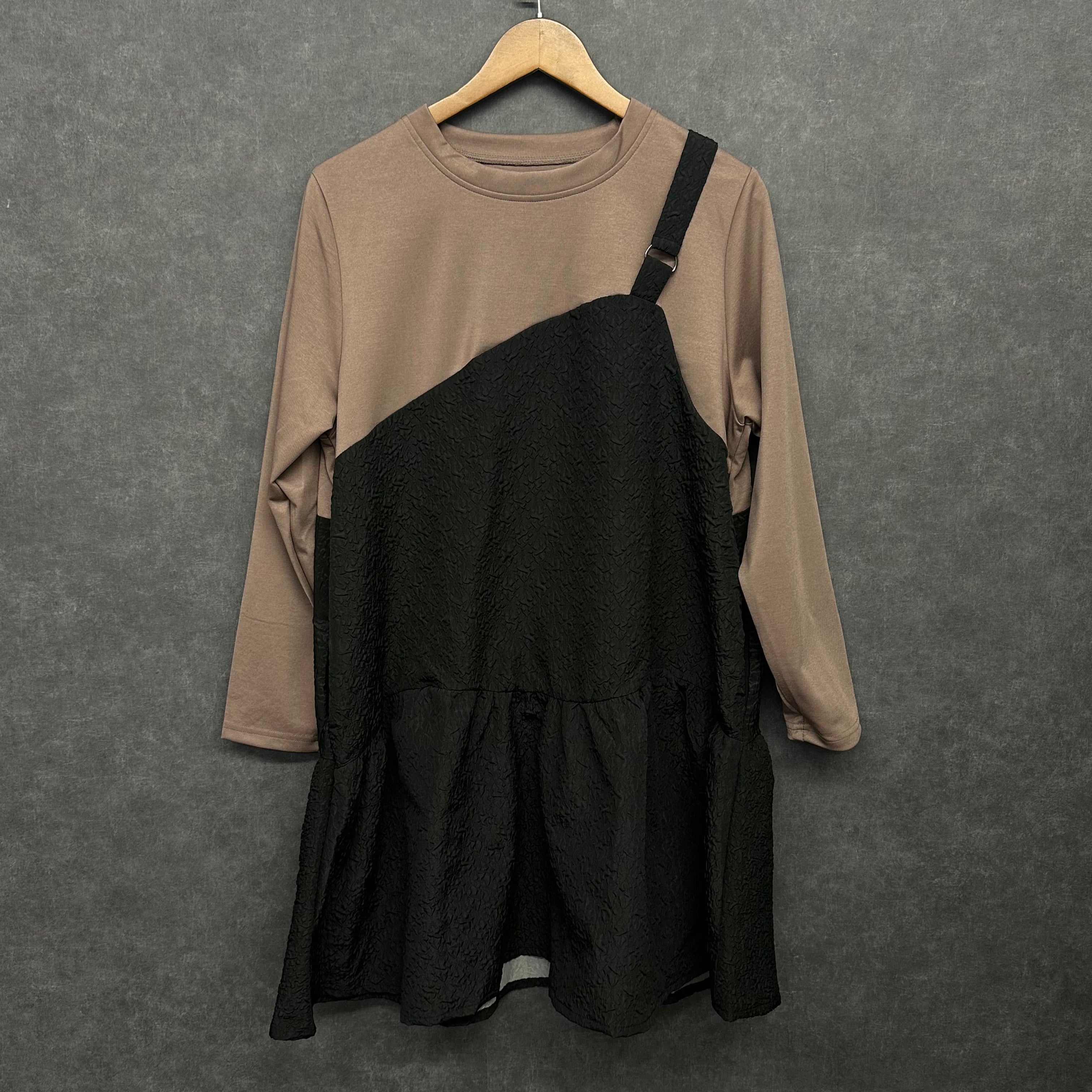 異素材ドッキングチュニック ピンク ※10/28迄に順次発送予定