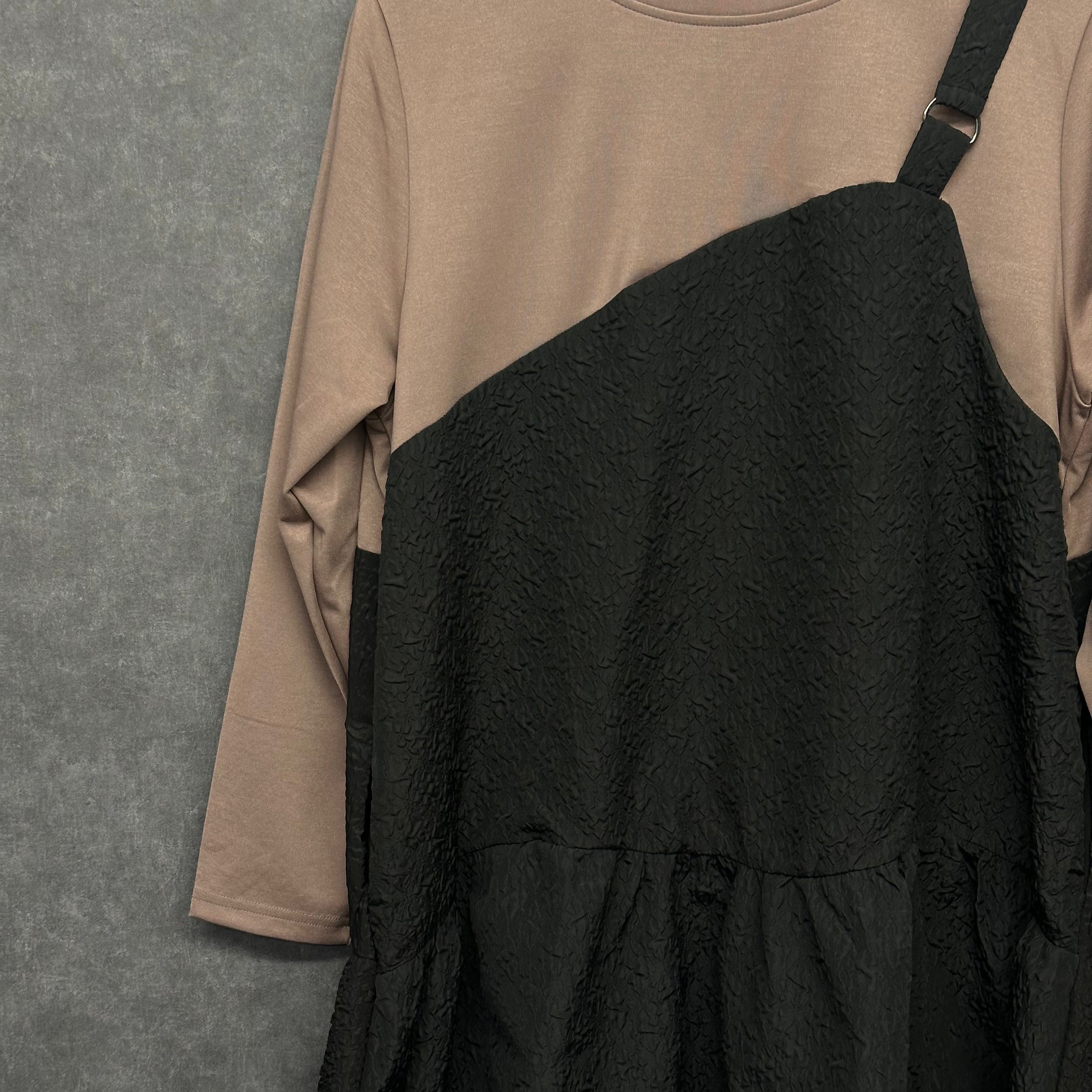 異素材ドッキングチュニック ピンク ※10/28迄に順次発送予定