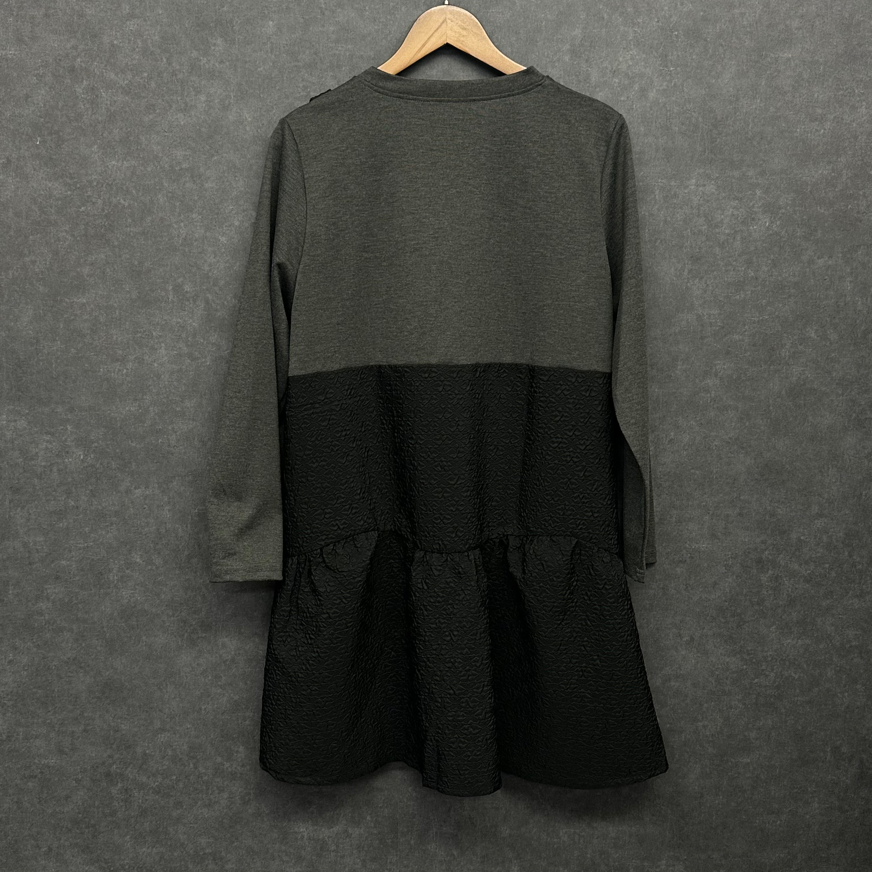 異素材ドッキングチュニック グレー ※10/28迄に順次発送予定