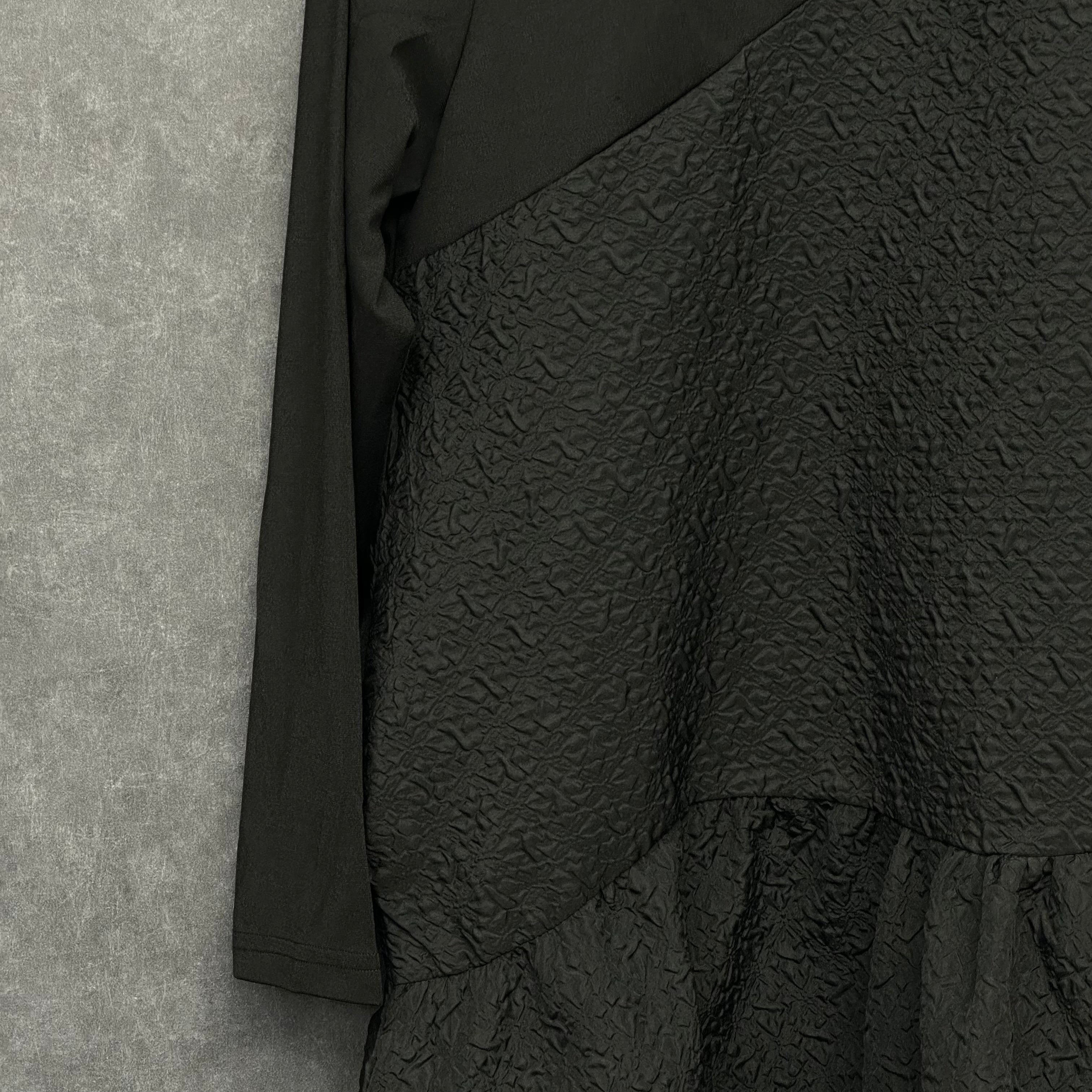 異素材ドッキングチュニック ブラック ※10/28迄に順次発送予定