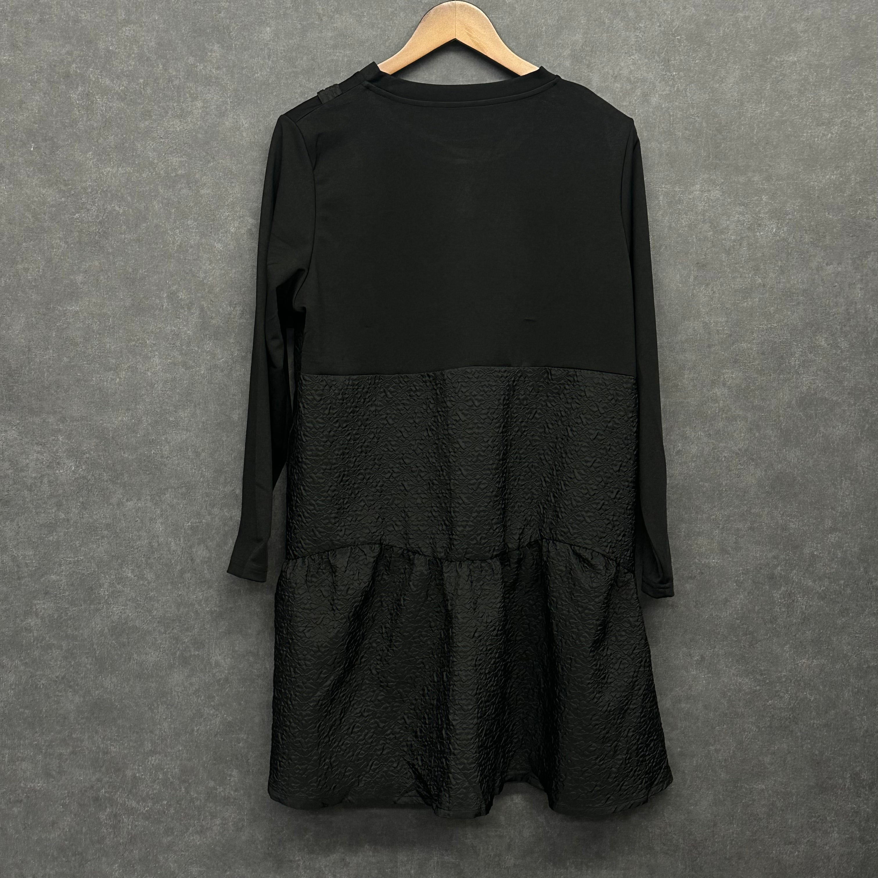 異素材ドッキングチュニック ブラック ※10/28迄に順次発送予定