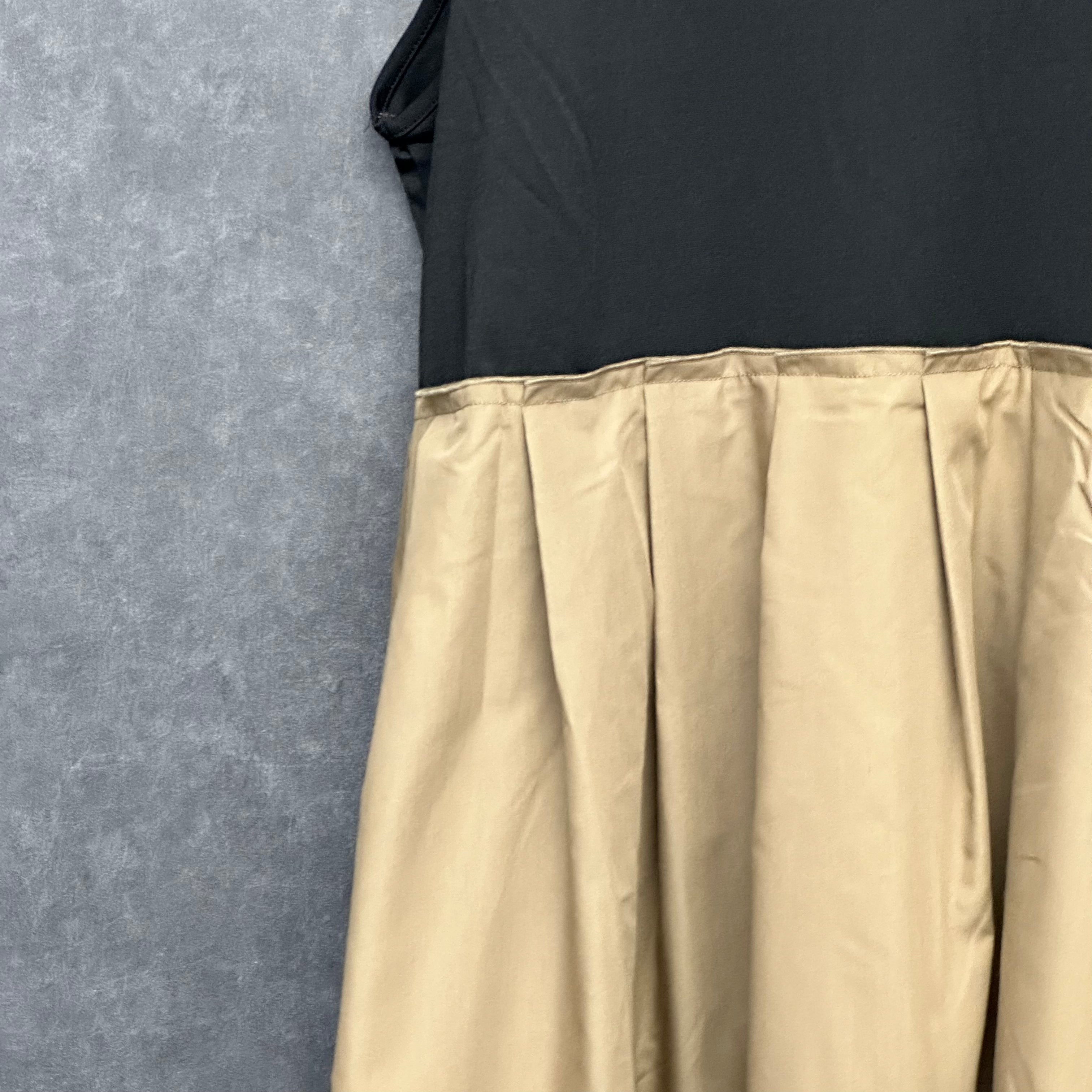 異素材ノースリーブワンピース ベージュ ※11/5迄に順次発送予定