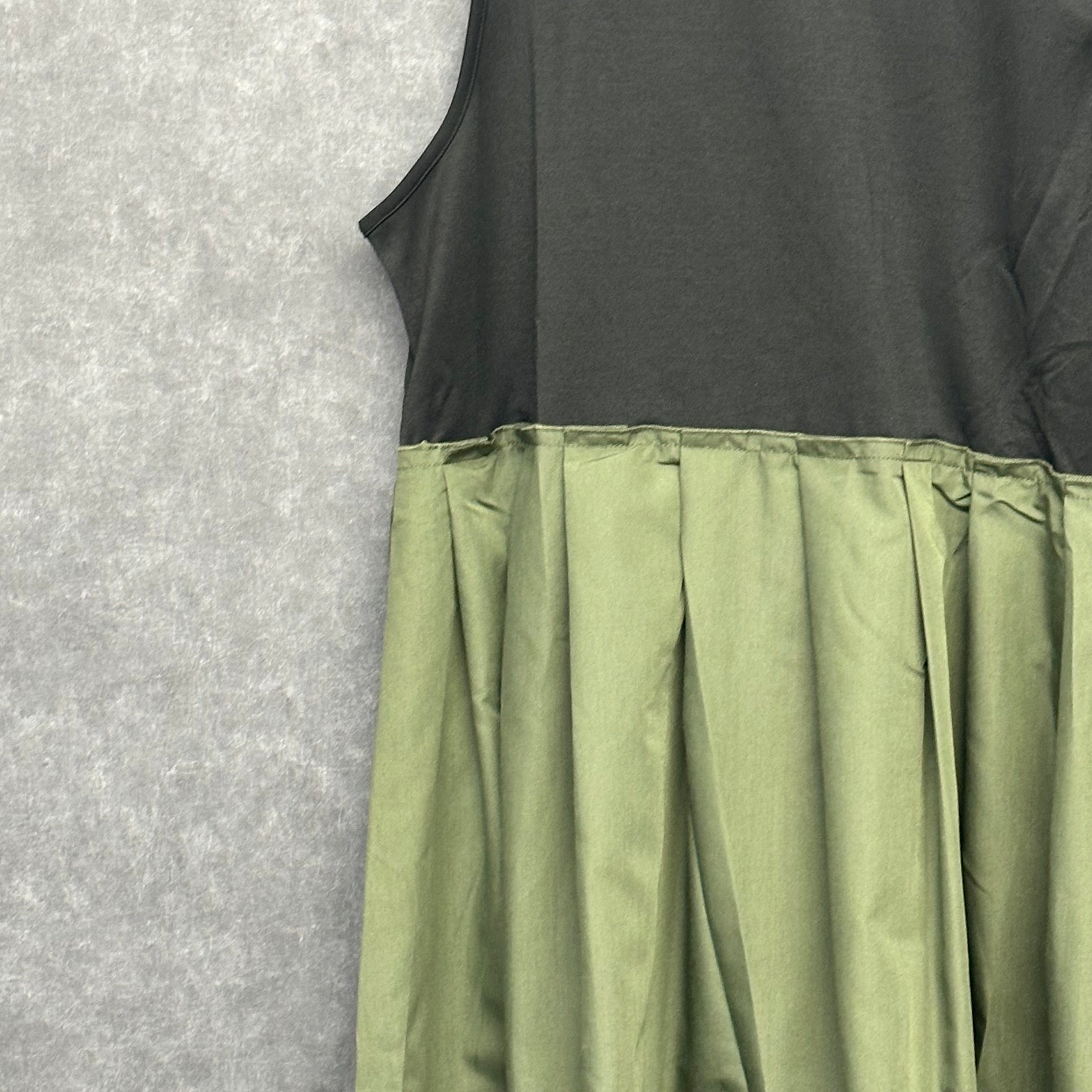 異素材ノースリーブワンピース カーキ ※11/5迄に順次発送予定