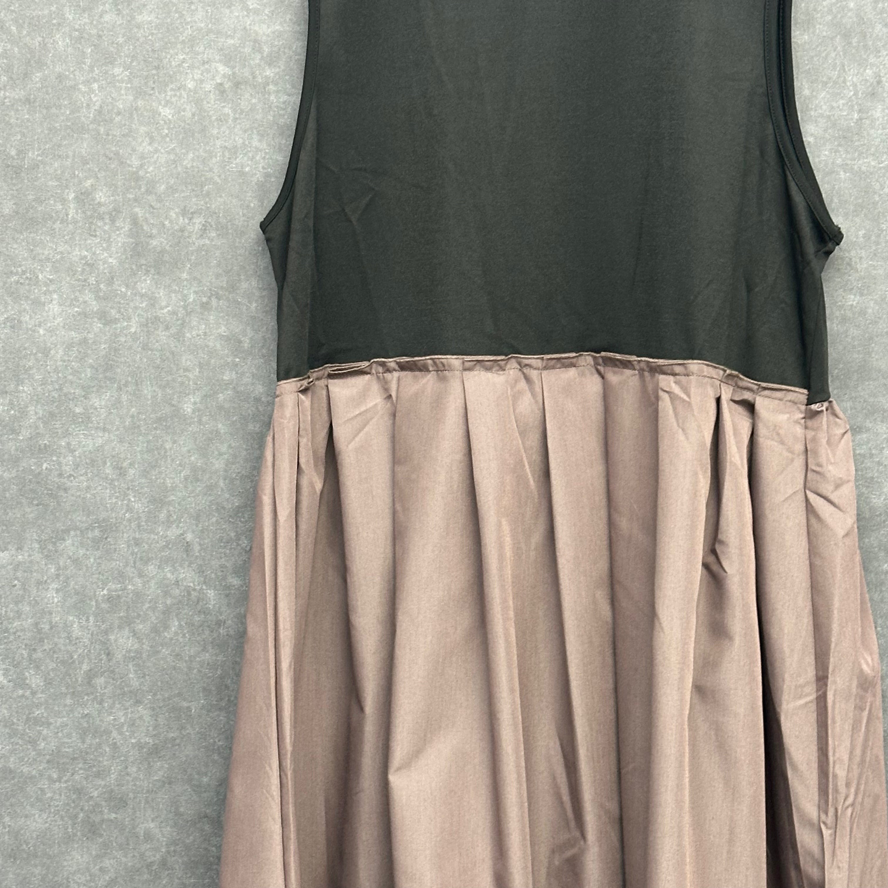 異素材ノースリーブワンピース ダークブラウン ※11/5迄に順次発送予定