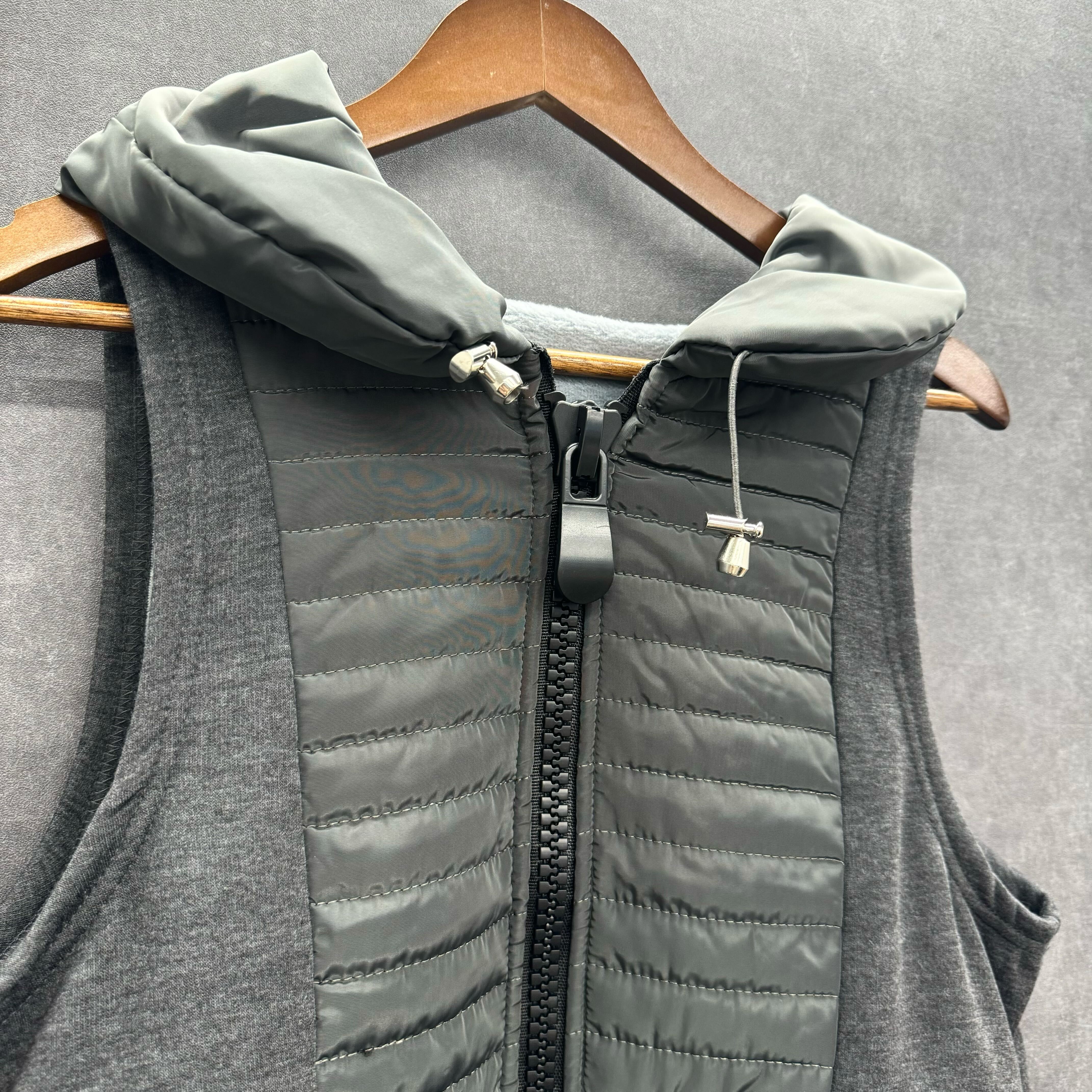 ★キルティング襟デザインベスト グレー※11/11迄に順次発送予定