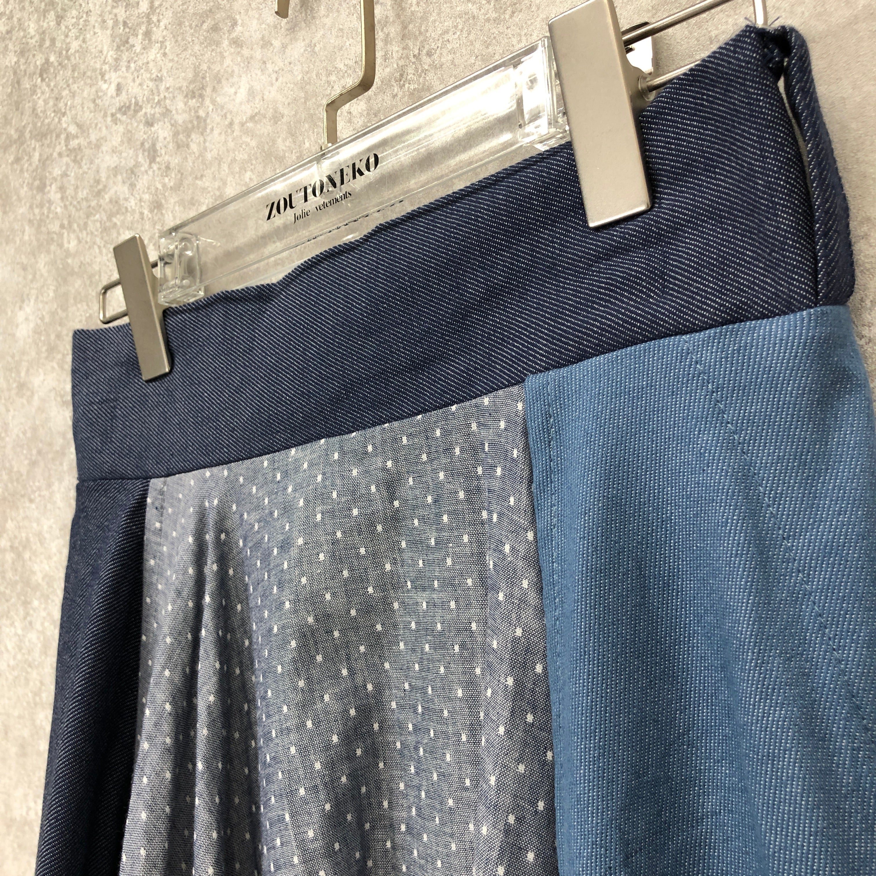 フレアスカート デニム調 ※10/15迄に順次発送予定