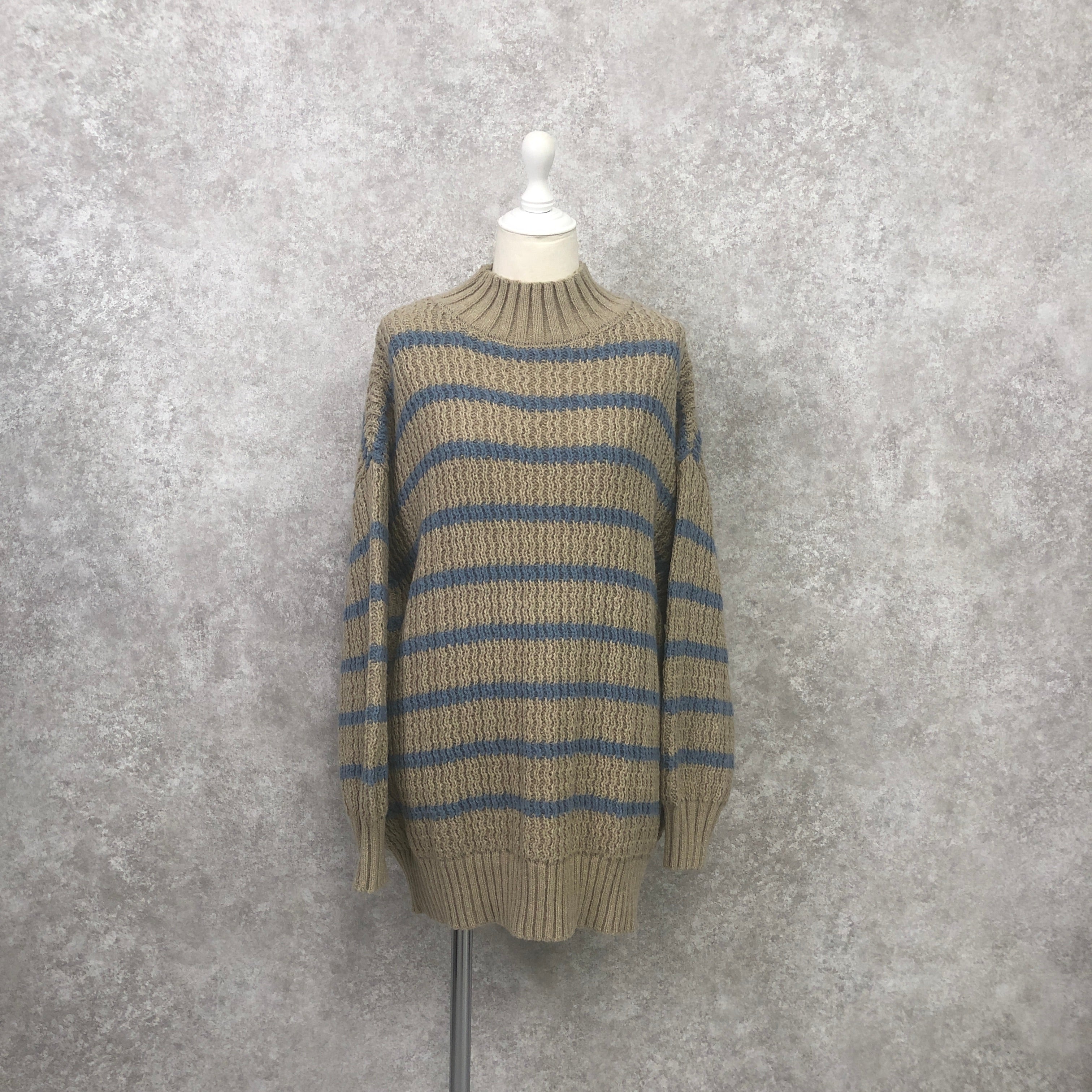 ボーダーニット ベージュ ※10/15迄に順次発送予定