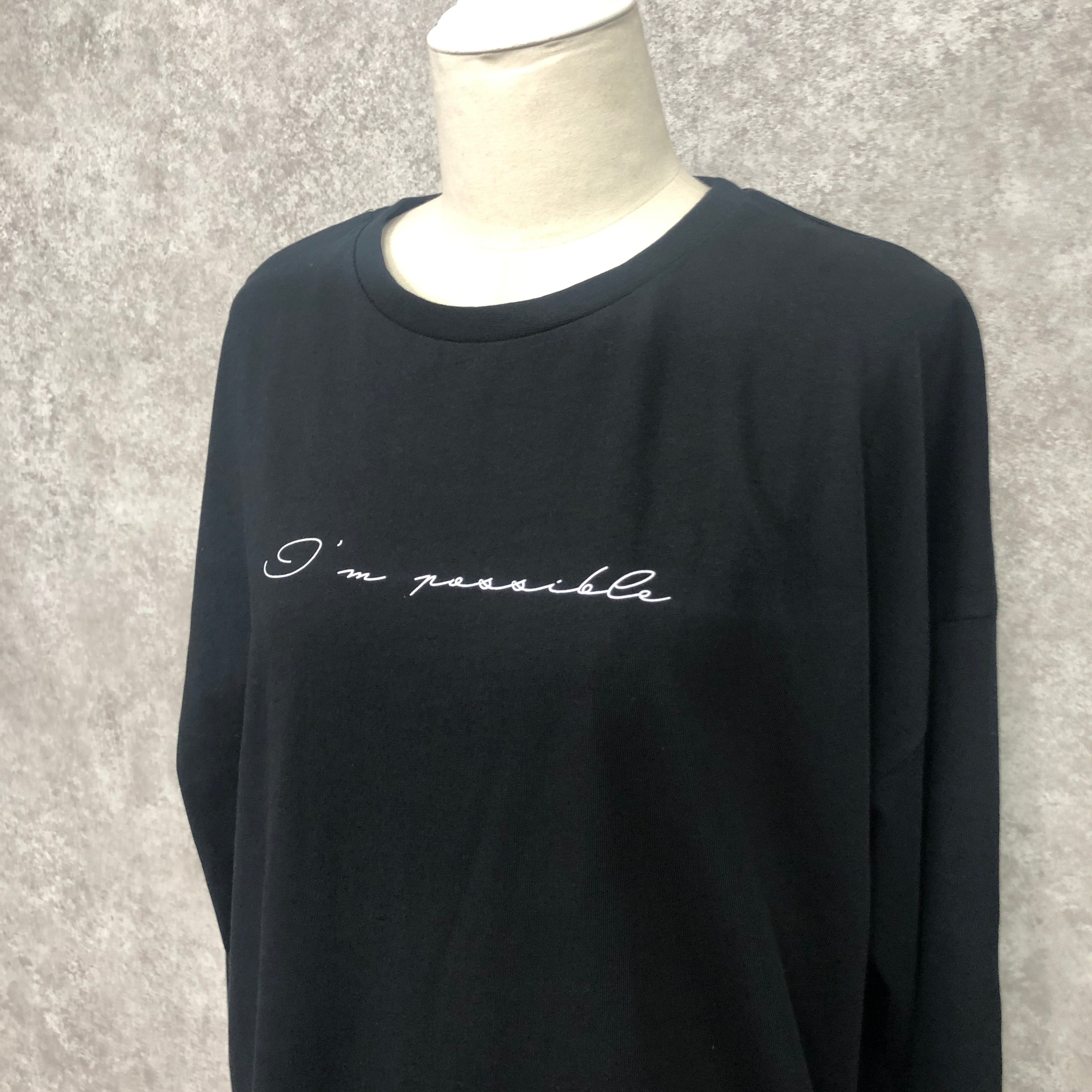 【在庫5点以下】ロングTシャツ ブラック ※4/15迄に順次発送予定