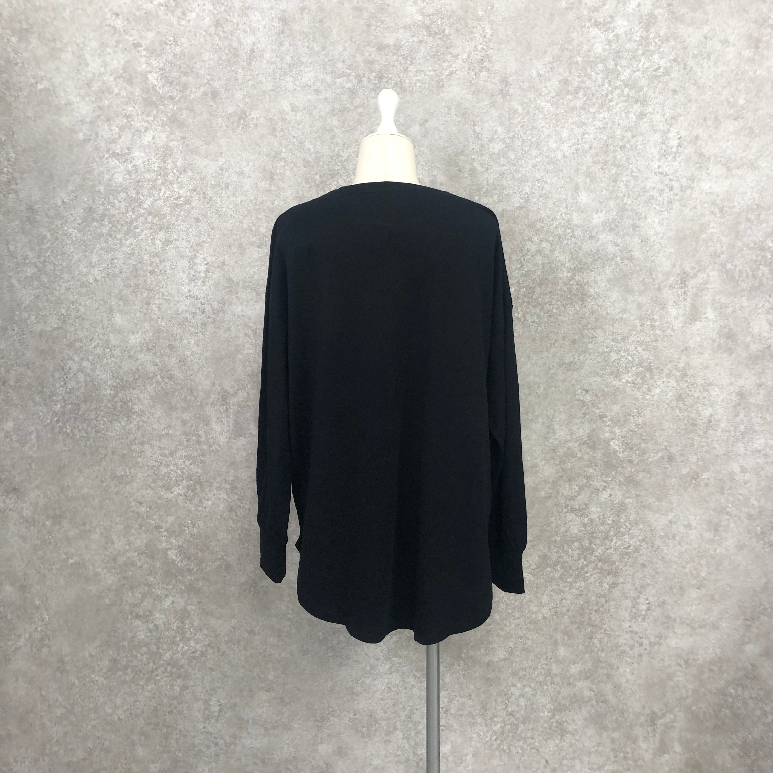 【在庫5点以下】ロングTシャツ ブラック ※4/15迄に順次発送予定