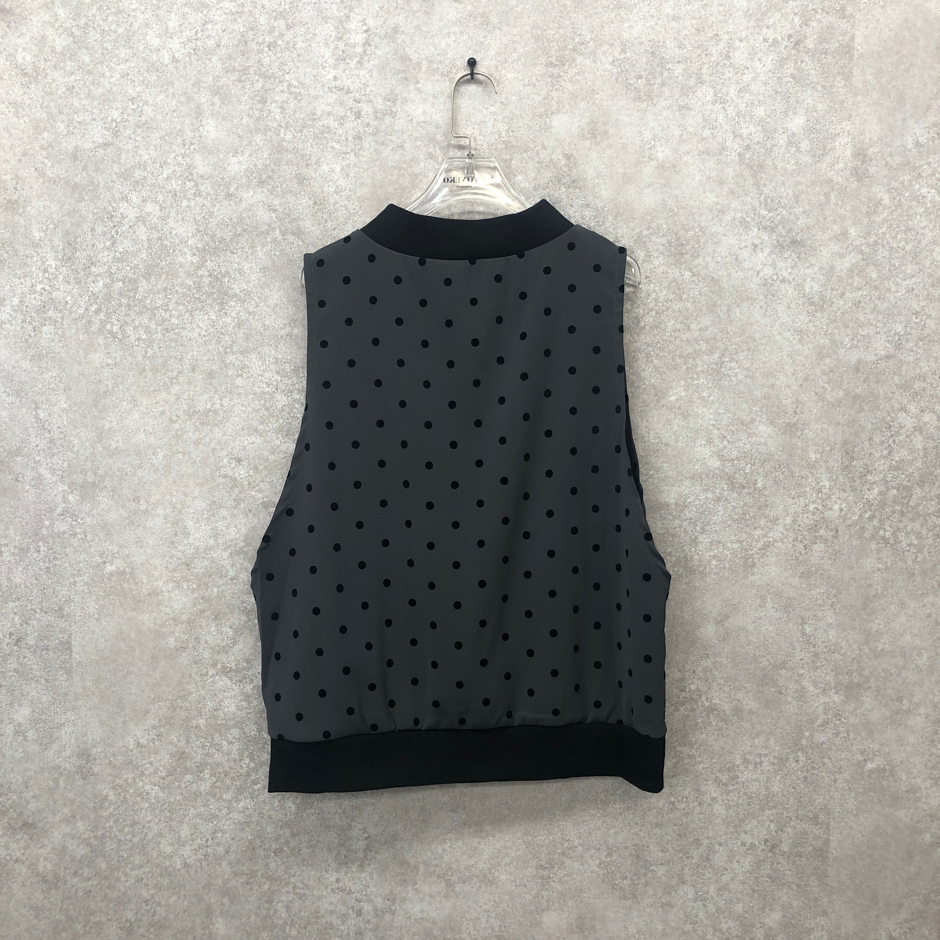 ノースリーブ ドット グレー ※10/15迄に順次発送予定