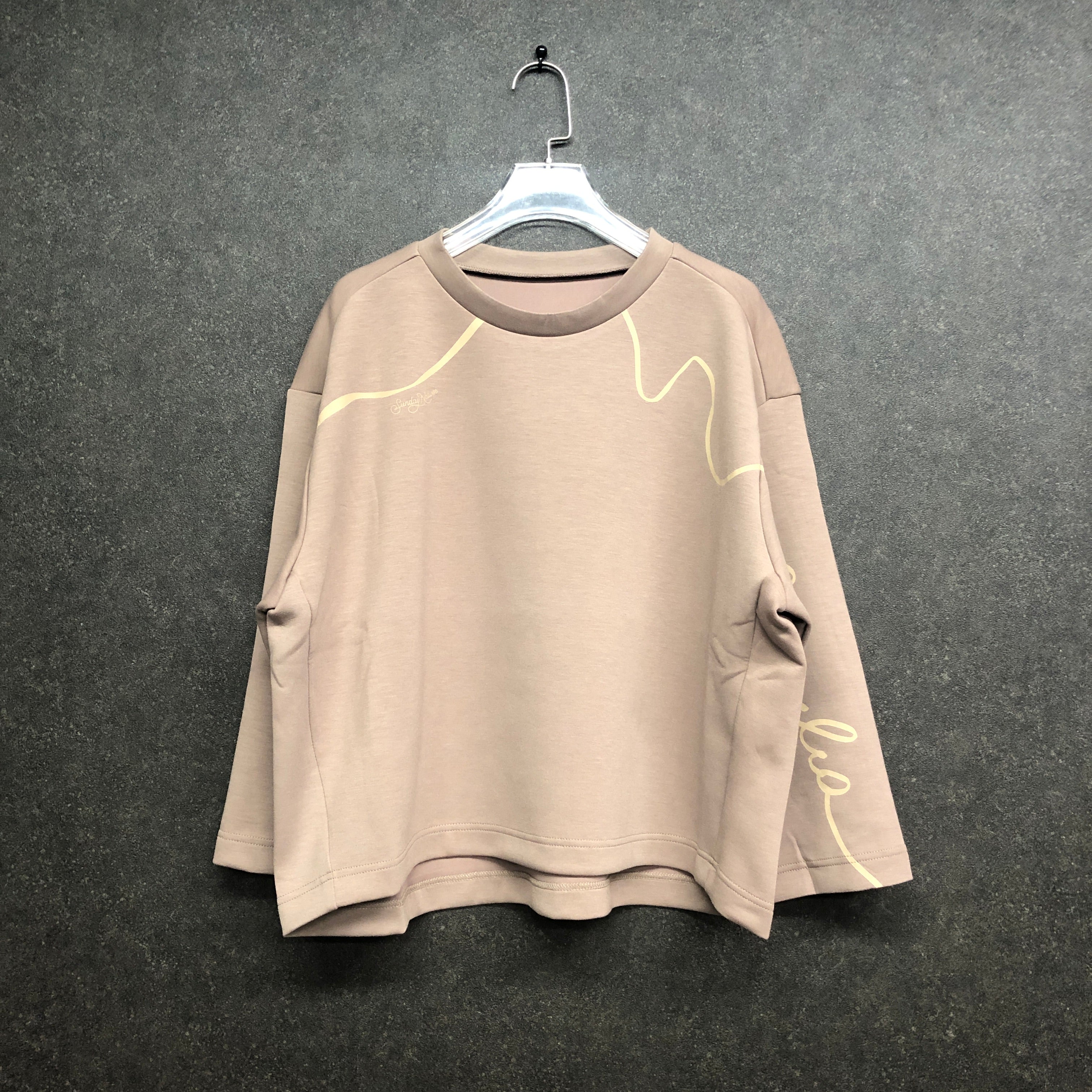 ボンディングトレーナーライン ベージュ ※10/21迄に順次発送予定