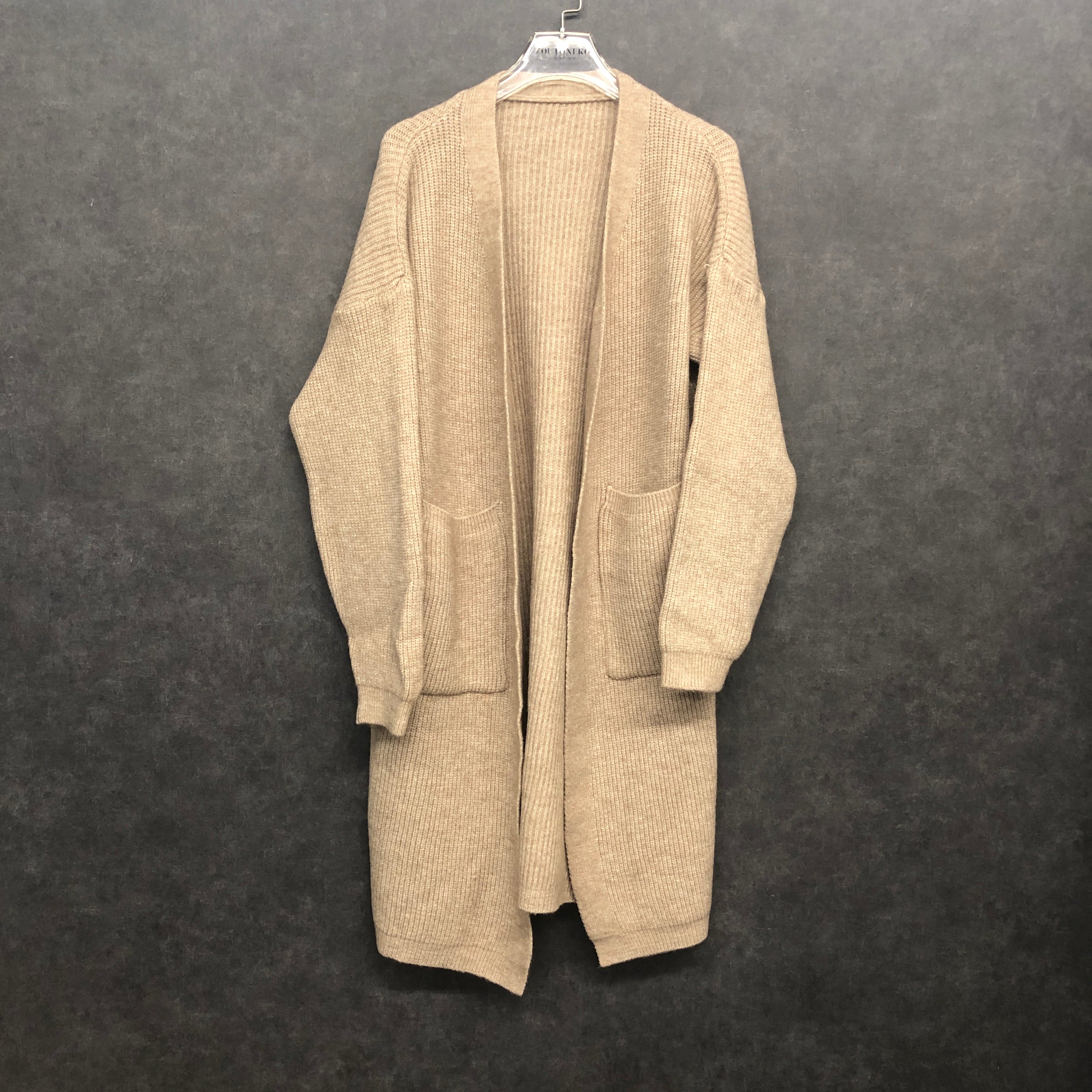ロングカーディガン ベージュ※10/21迄に順次発送予定