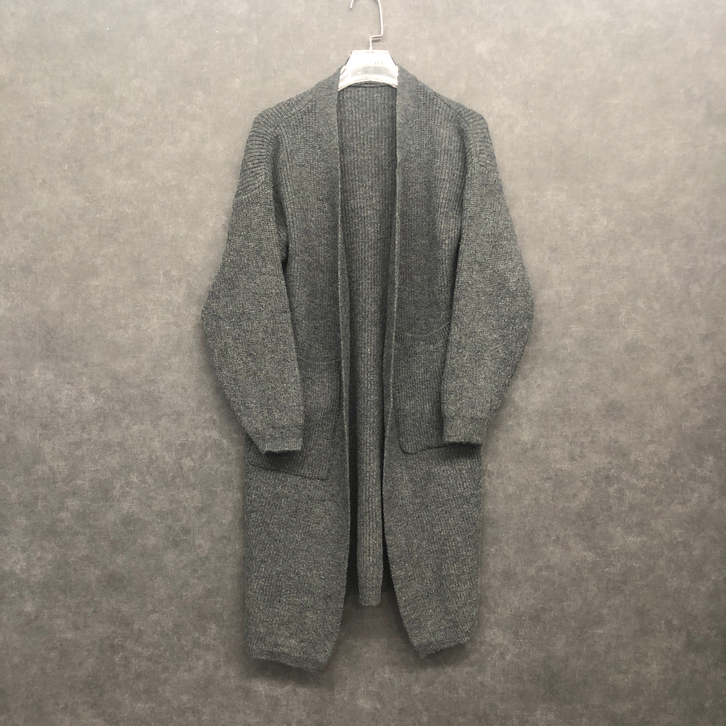 ロングカーディガン グレー※10/21迄に順次発送予定