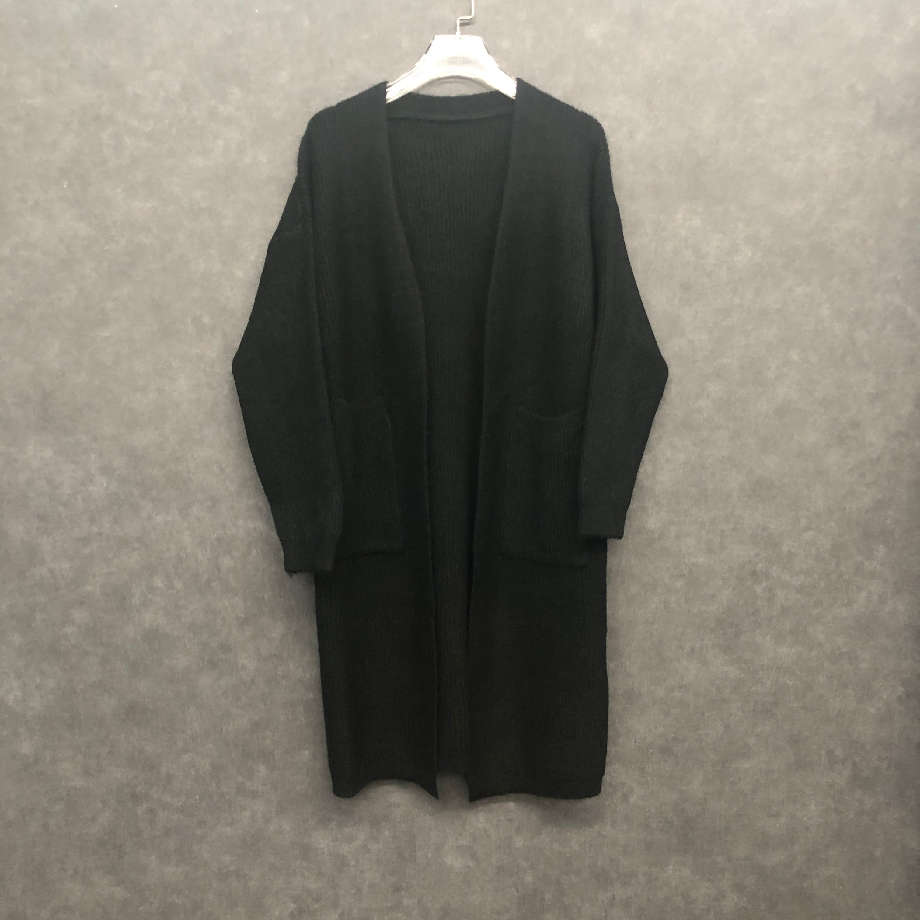 ロングカーディガン ブラック※10/21迄に順次発送予定