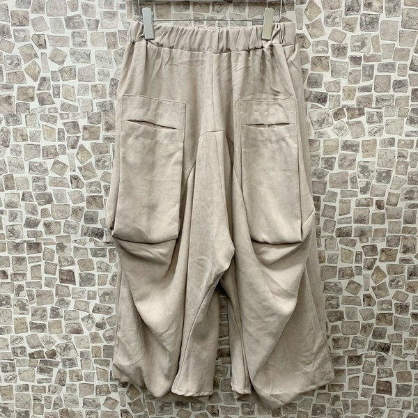 デザインポケットリラックスパンツ ベージュ※1/14迄に順次発送予定
