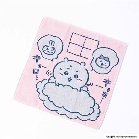 【ちいかわ】ガーゼ3重織タオル ピンク寝起き ※8/6~8/13順次発送予定