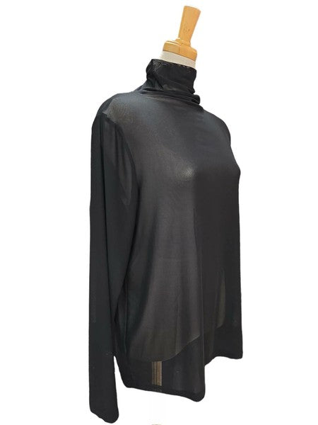 メッシュロングTシャツ　ブラック　　※11/18迄に順次発送予定