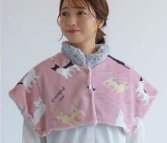 フランネルポンチョ　ピンク　※1/14迄に順次発送予定