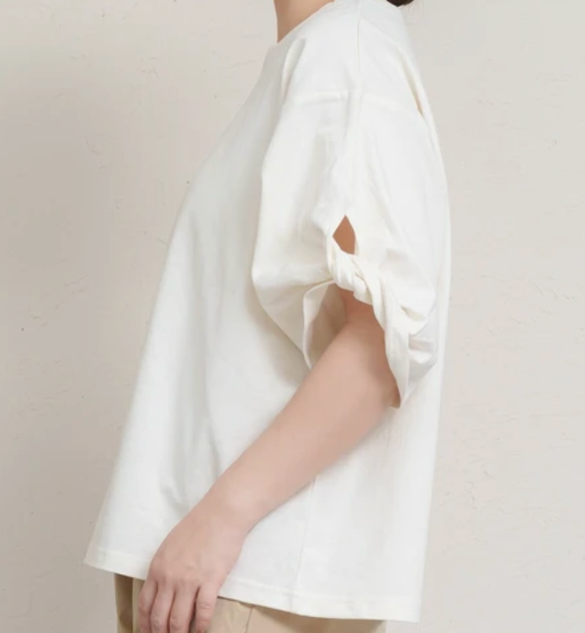 ねじり袖プルオーバーアイボリー※7/9～15迄に順次発送予定