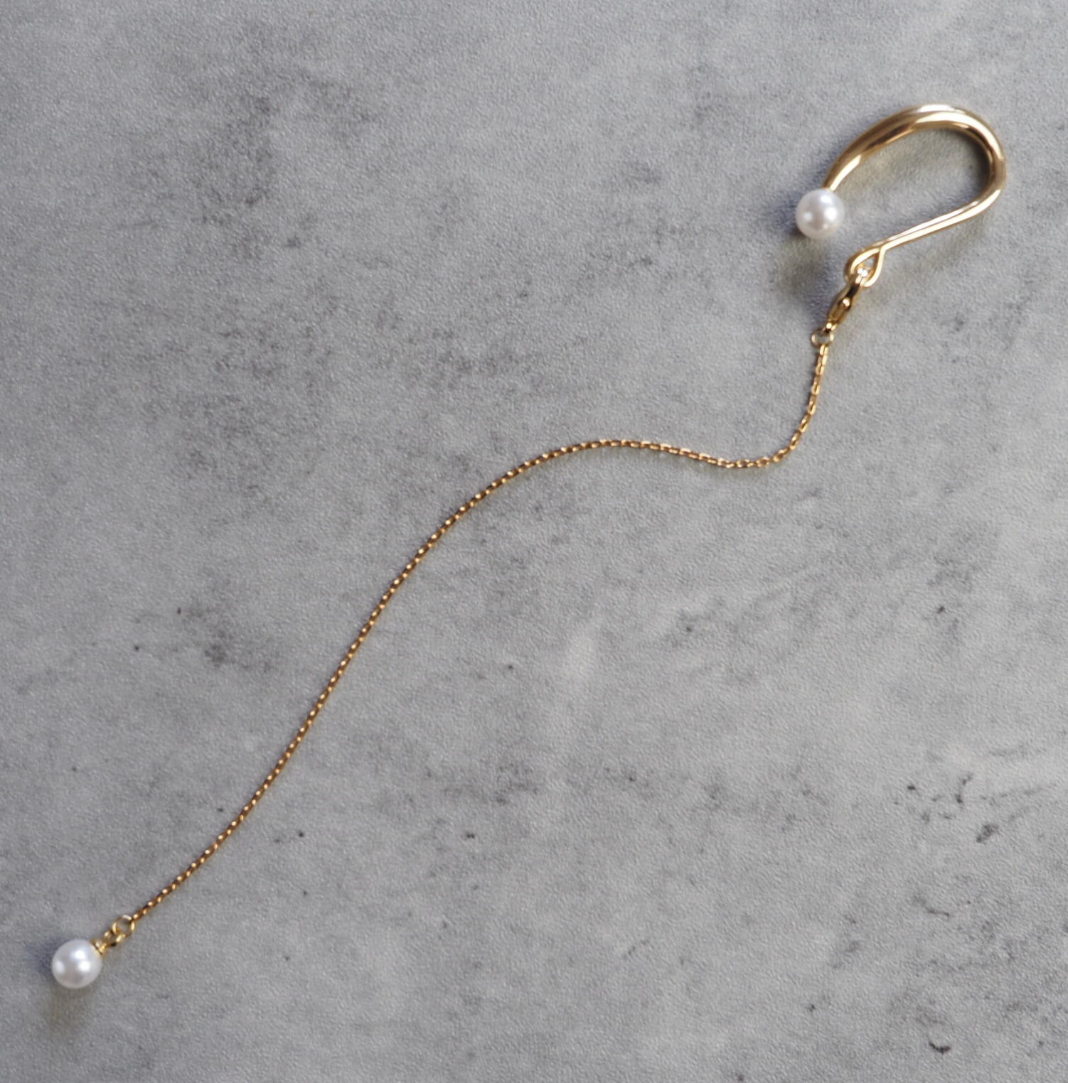 パール付ロングデザインカフ ゴールド※7/16～22迄に順次発送予定