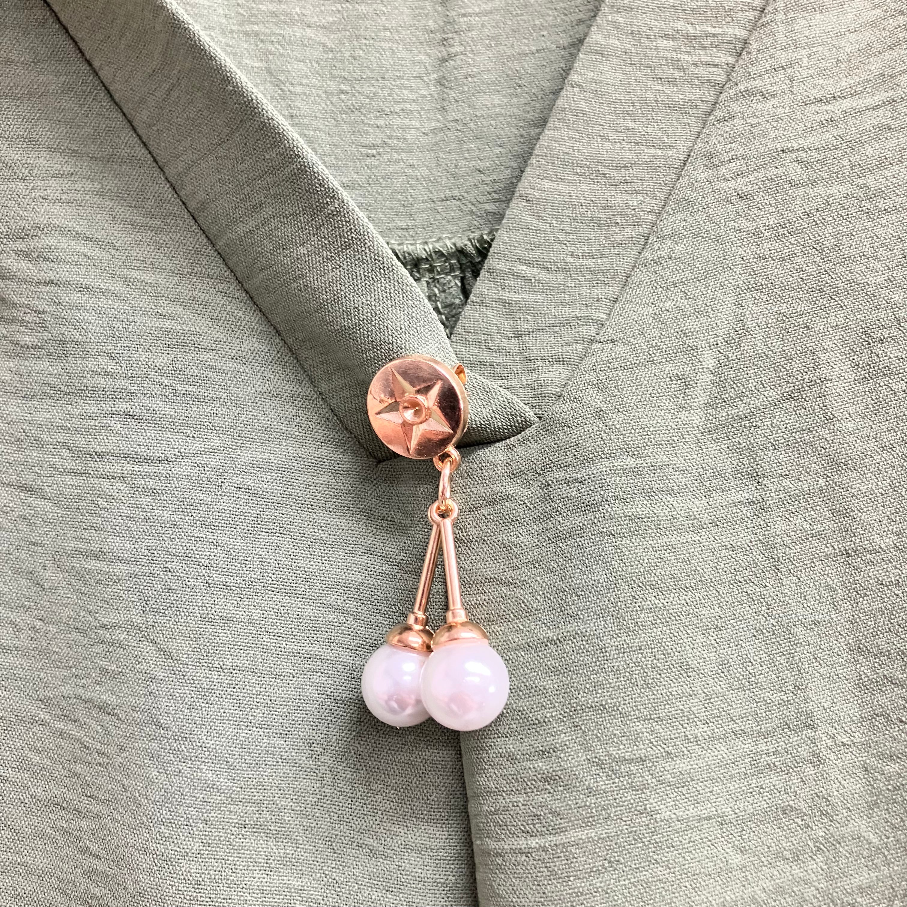 チャーム付スキッパーシャツブラウス　グリーン※7/9～7/15迄に順次発送予定