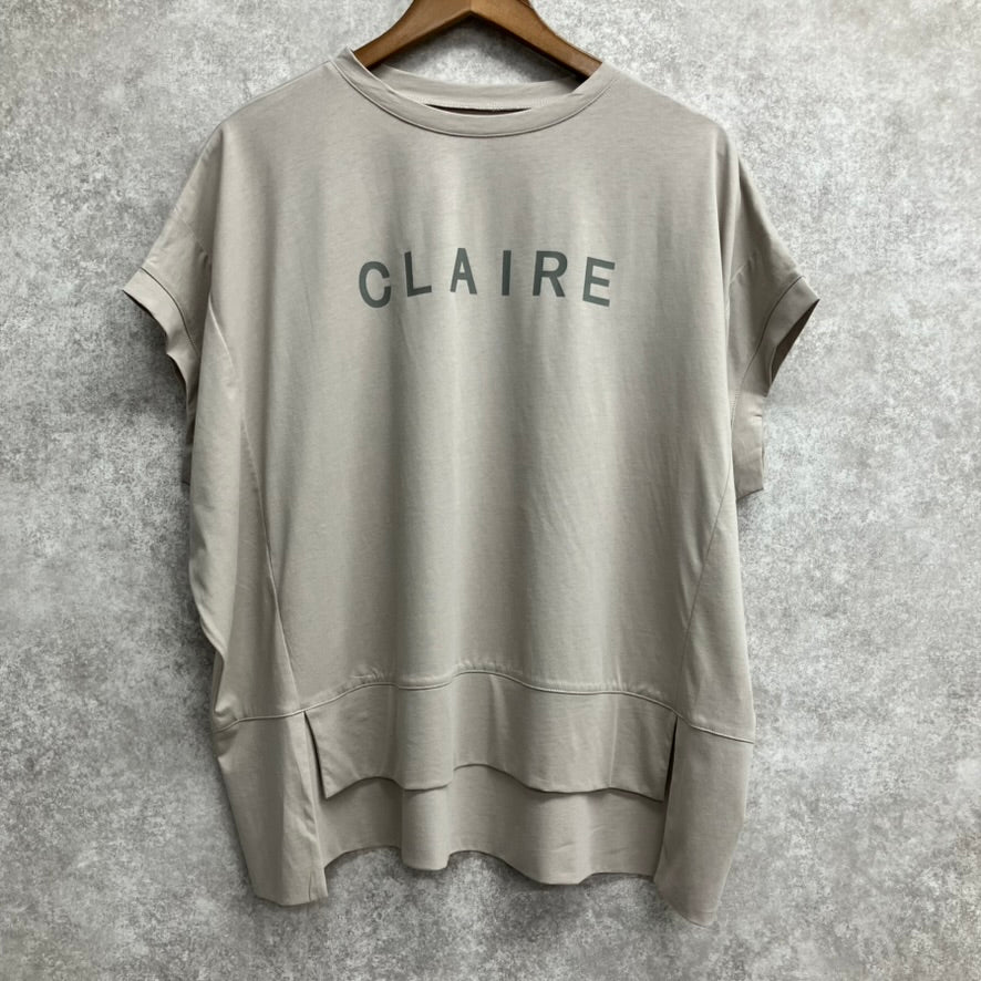 ロゴ入ドルマンTシャツ グレージュ※8/6～12迄に順次発送予定