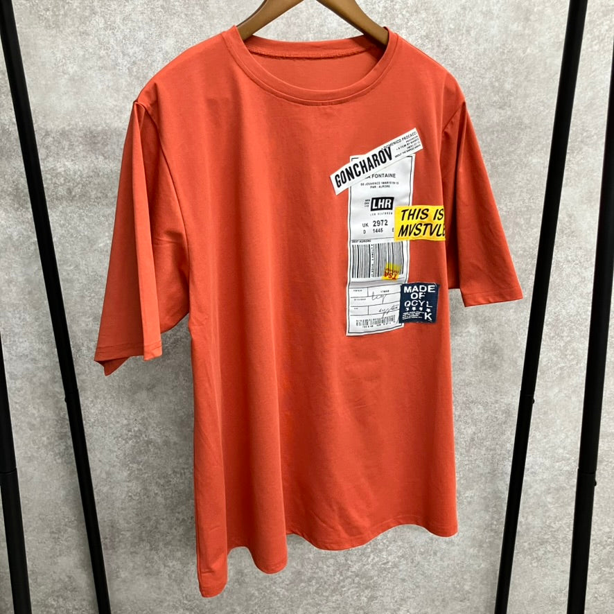 ステッカービッグTシャツ オレンジ※7/2～8迄に順次発送予定