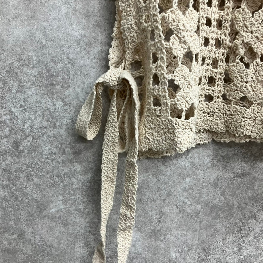 かぎ編みベスト キナリ※8/6～12迄に順次発送予定