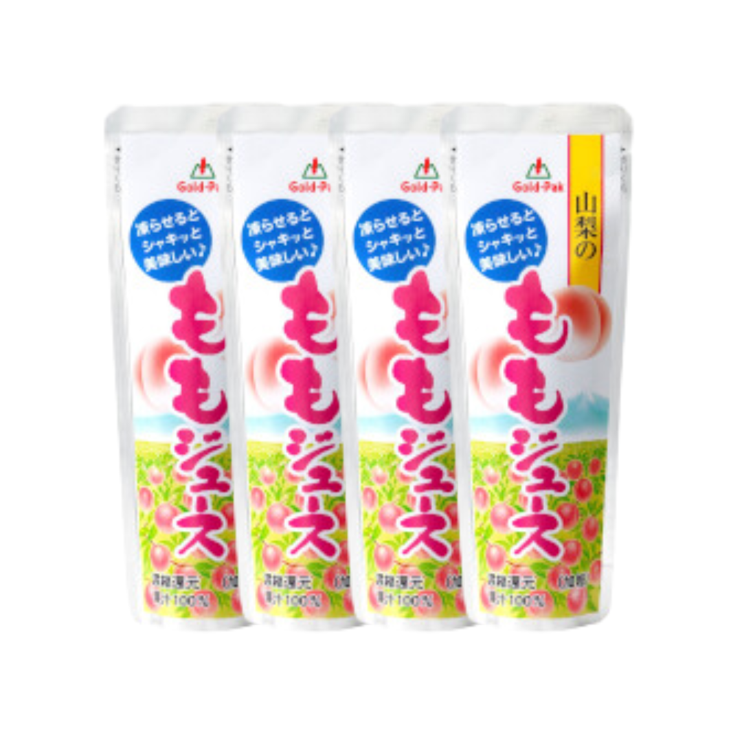【ゴールドパック】山梨のももジュース 4本セット ※6/11~13順次発送予定