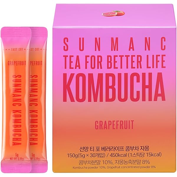 【SUNMANC】サンマンコンブチャ　ピンクグレープフルーツ味 5g×30本※7/30～8/5迄に順次発送予定