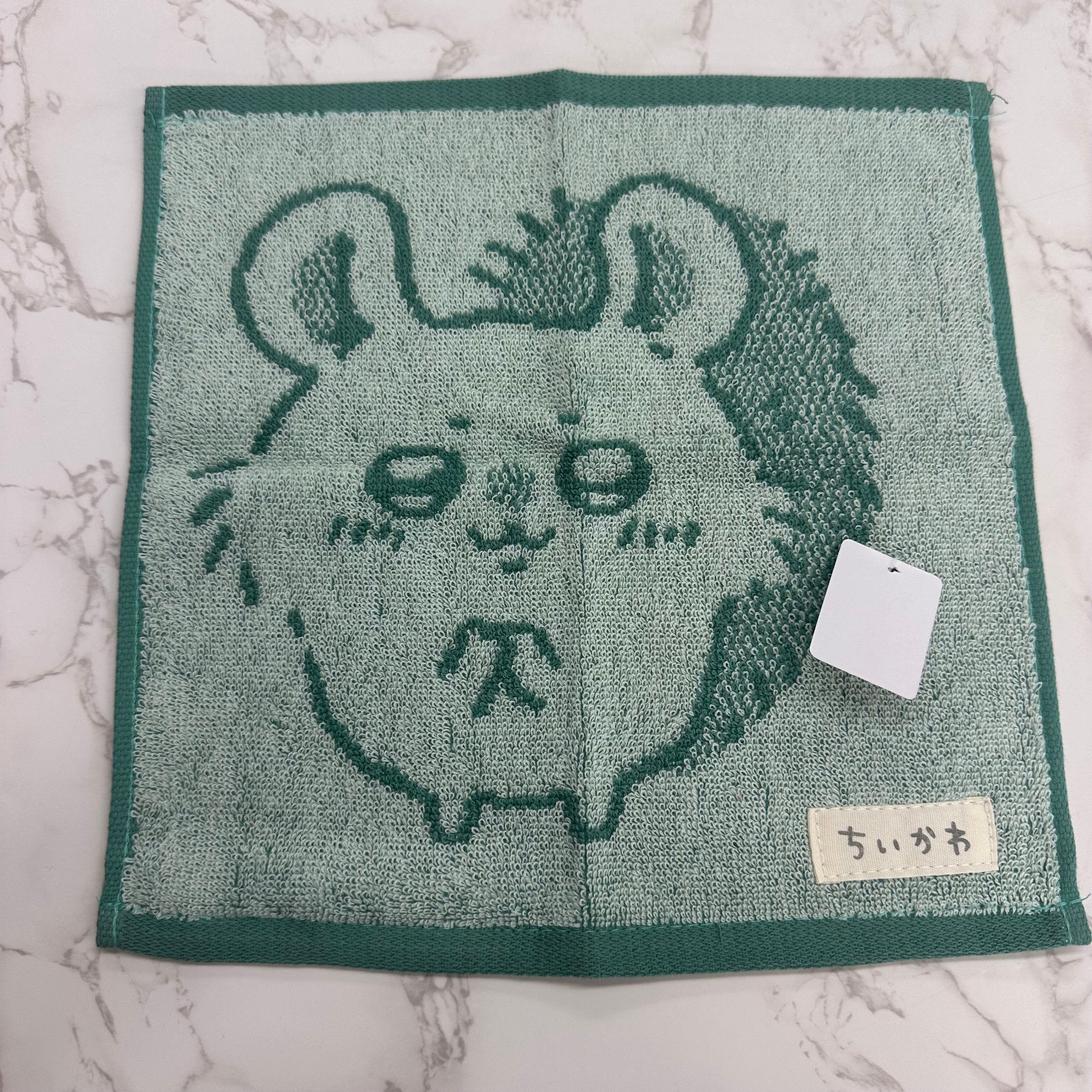 ちいかわ　モモンガ　ハンカチ　グリーン※8/6~8/13順次発送予定