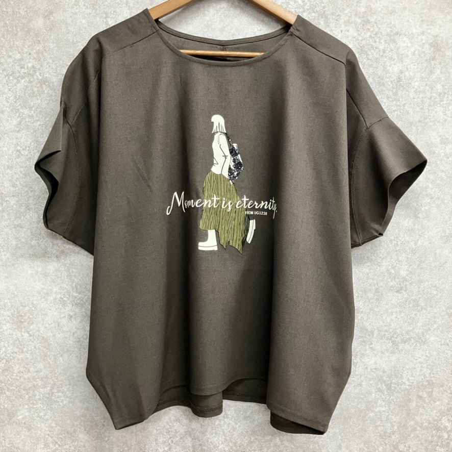 ファッションガールTシャツ ブラウン※7/23～29迄に順次発送予定