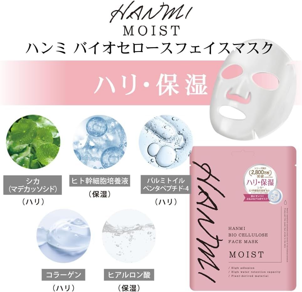【HANMI】HANMIセルロースマスクパックH (1枚)　※9/17-23より順次発送予定