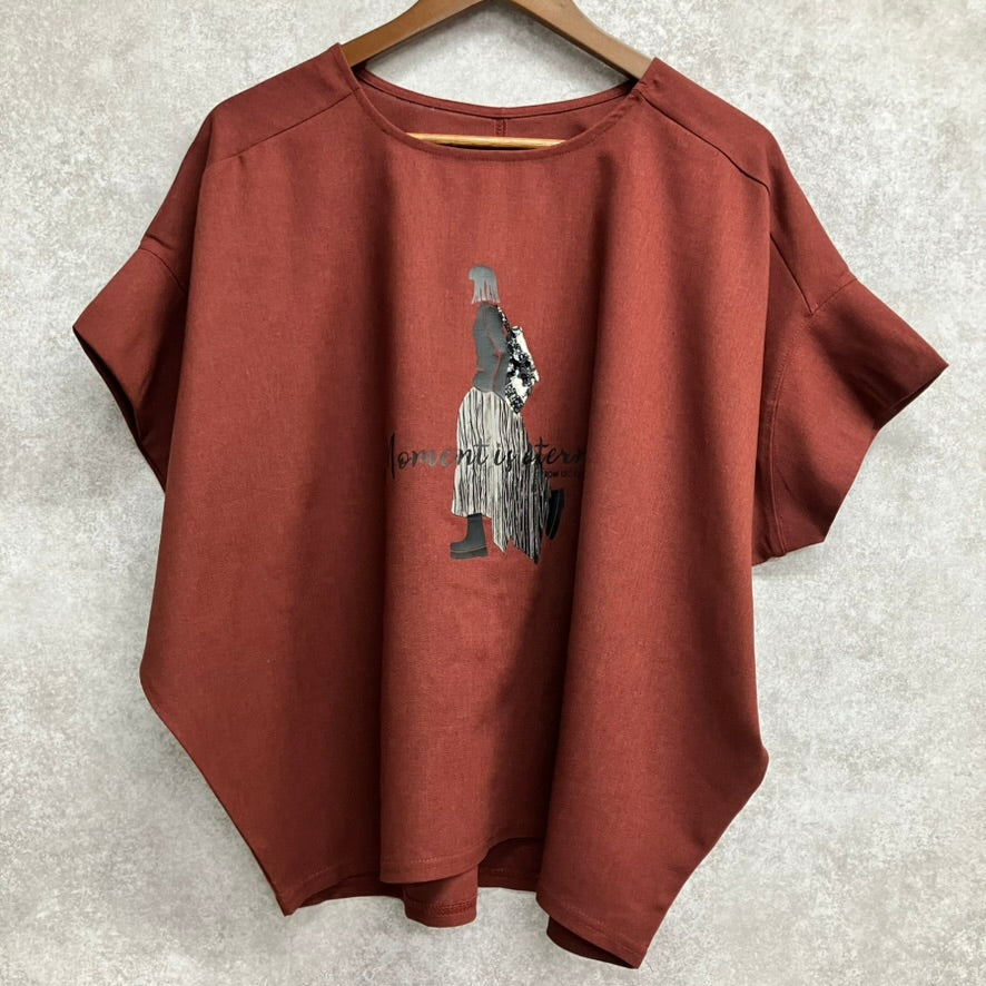 ファッションガールTシャツ ワイン※7/23～29迄に順次発送予定