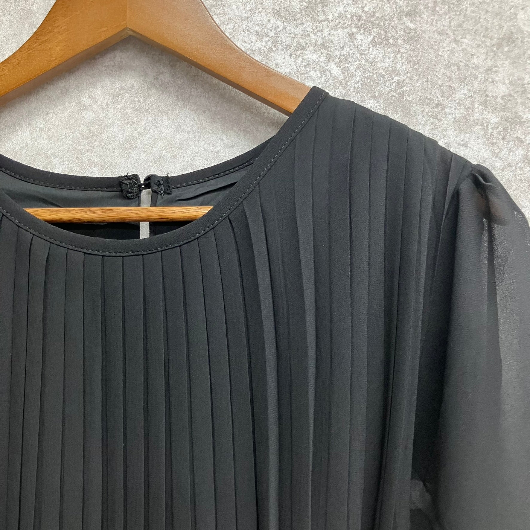 プリーツシフォンワンピース ブラック※7/23～29迄に順次発送予定