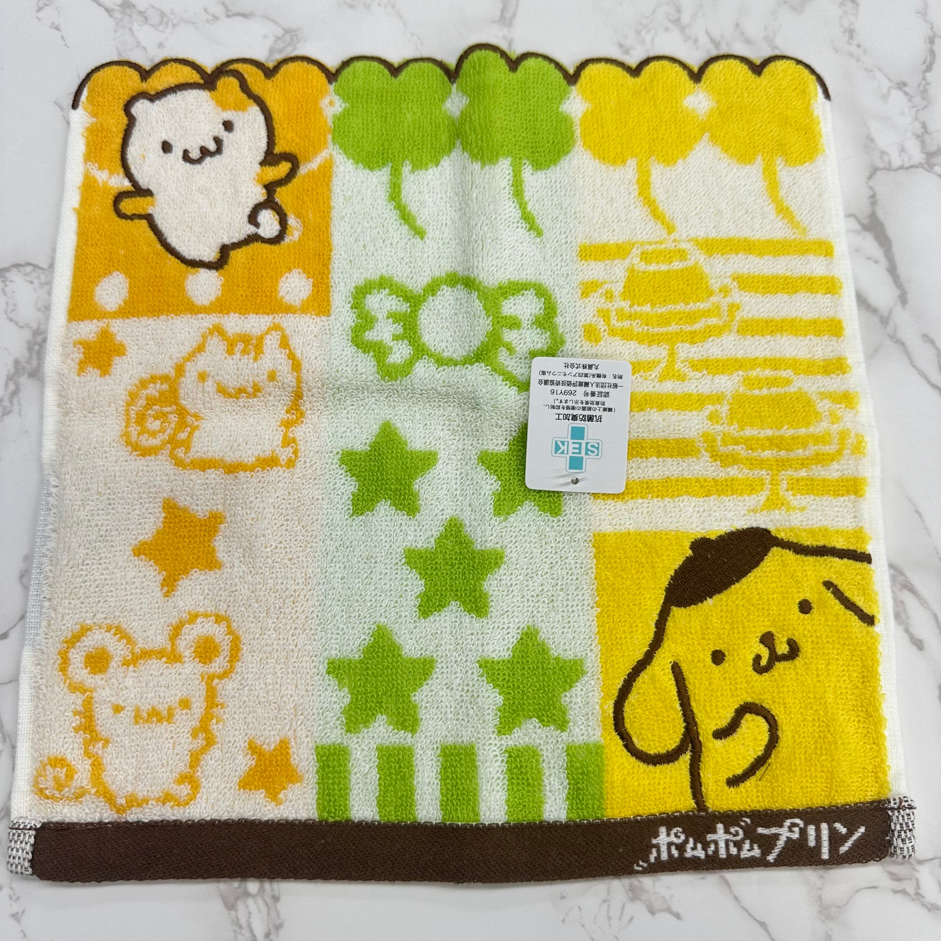 ポムポムプリン×クッキー　ハンカチ　※8/6~8/13順次発送予定