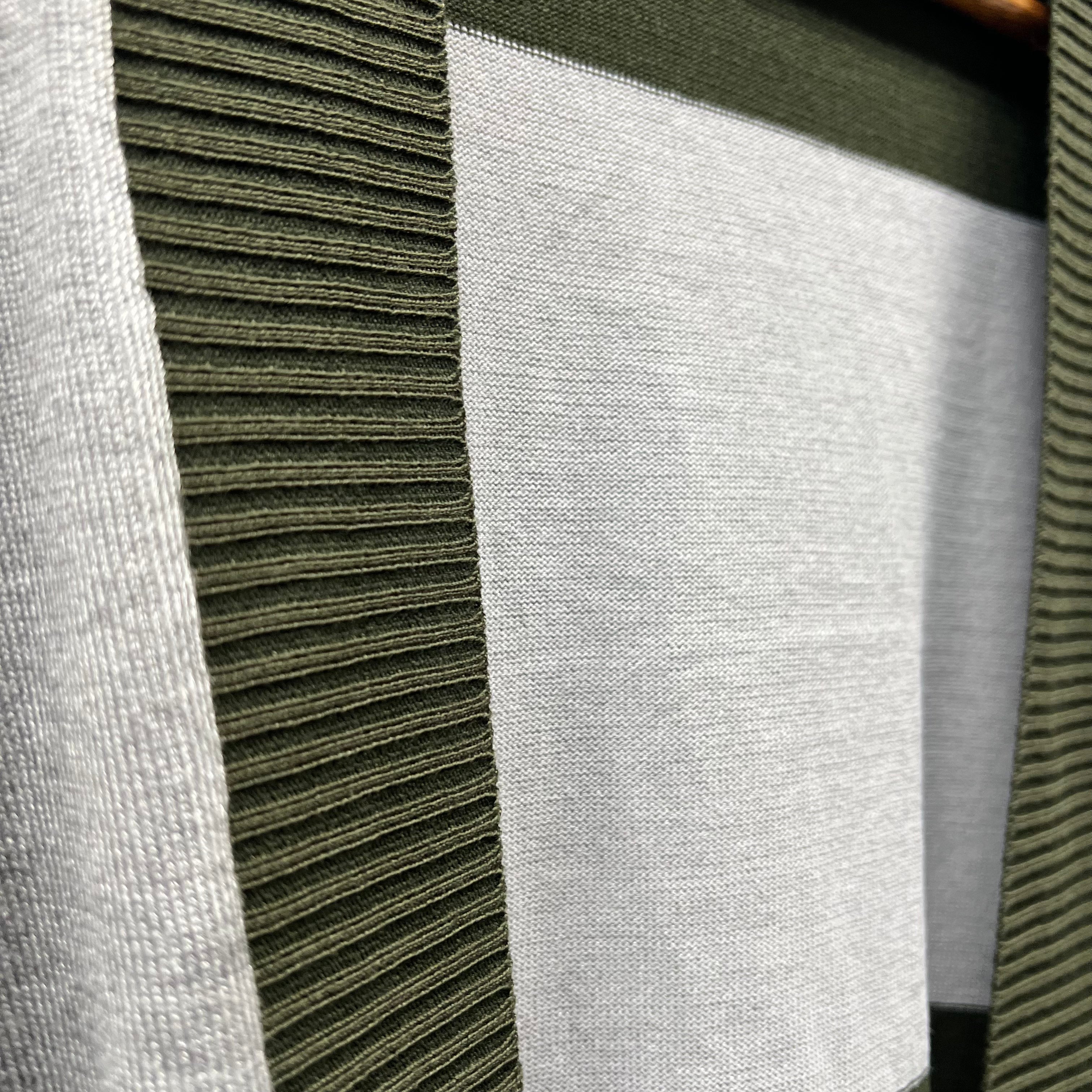 ボーダーカーディガン カーキ ※4/9～15迄に順次発送予定