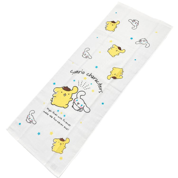 ガーゼロングタオル フェイスタオル シナモロール＆ポムポムプリン※9/24までに順次発送予定