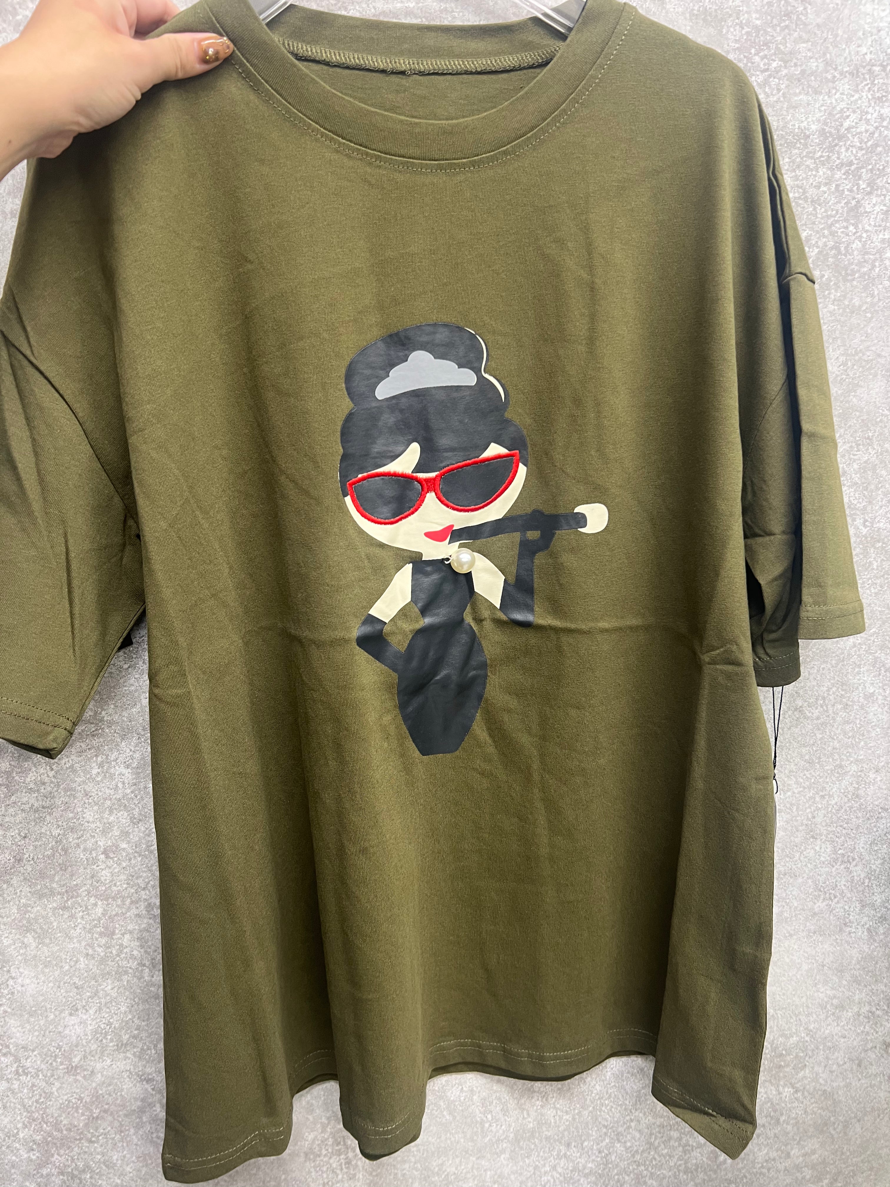 幸運なEMI Tシャツ カーキ ※10/21迄に順次発送予