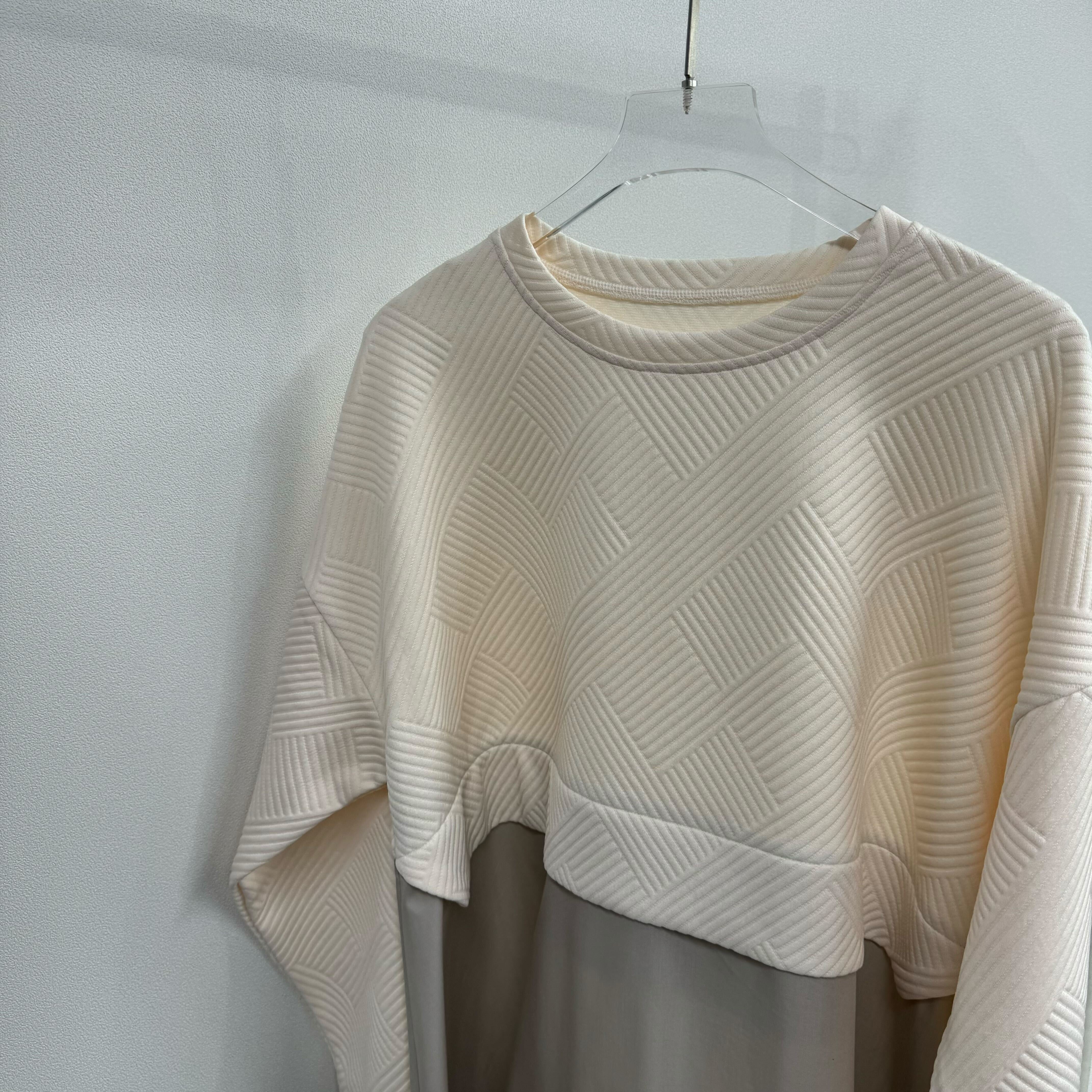 ジャガードトップス ドッキングワンピース ベージュ※1月上旬迄に順次発送予定