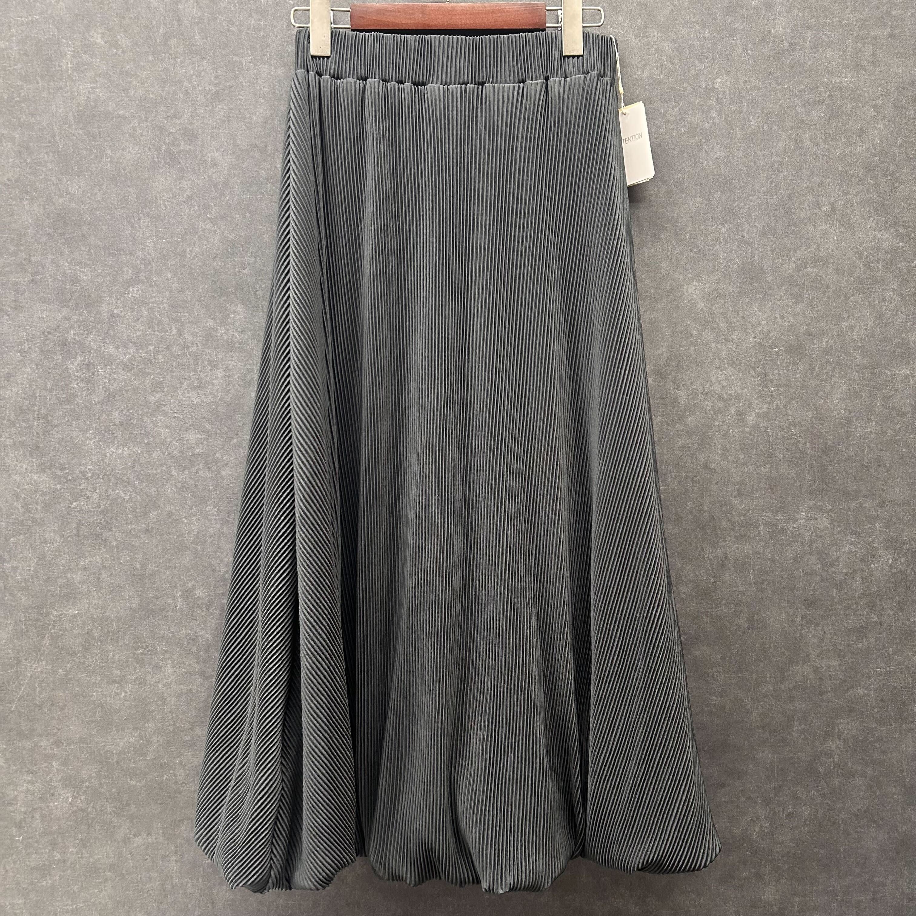 プリーツバルーンスカート チャコールグレー※3/25迄に順次発送予定