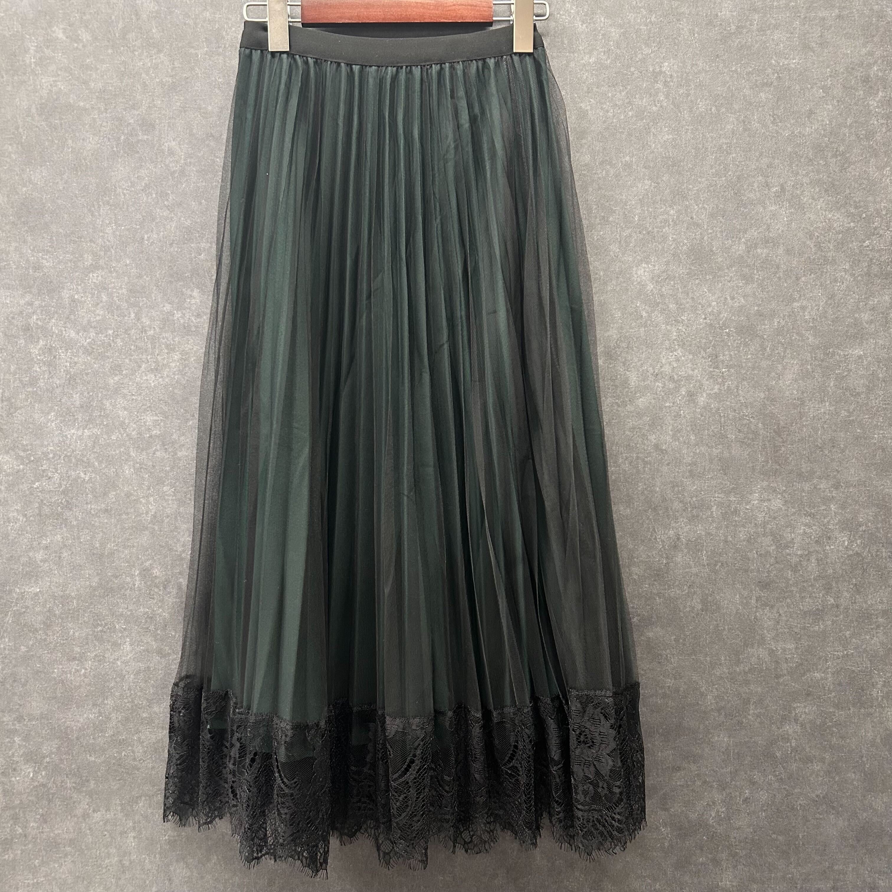 リバーシブルレースチュールスカート グリーン※4/8迄に順次発送予定