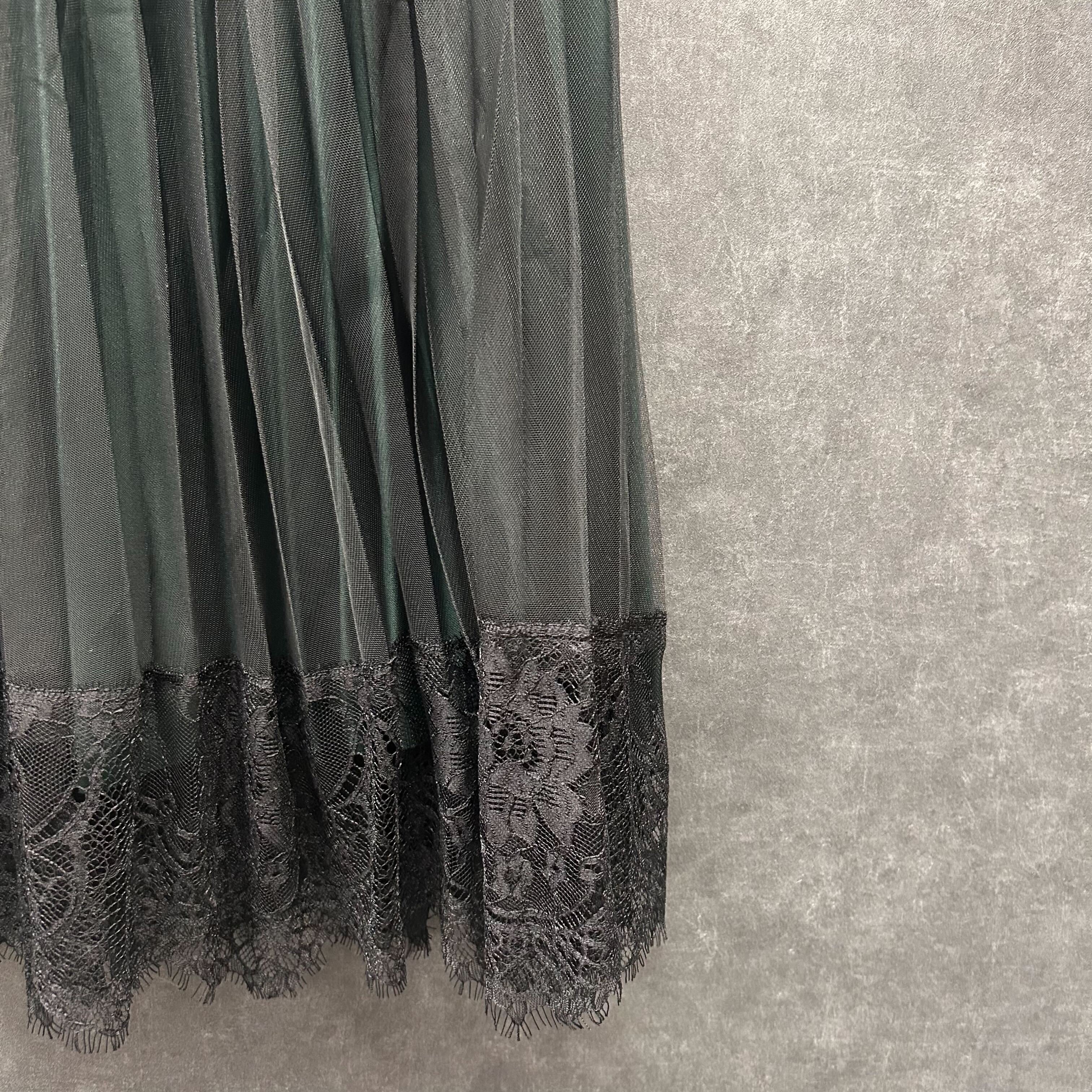 リバーシブルレースチュールスカート グリーン※4/8迄に順次発送予定